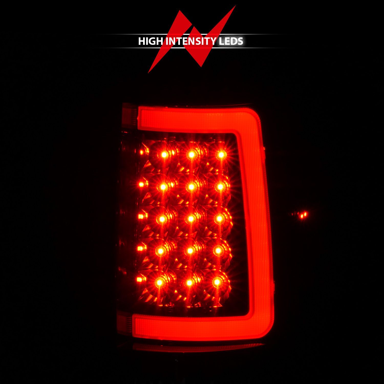 2004-2008 Ford F-150 Anzo LED Tail Lights W/ Light Bar Black Housing Smoke Lens