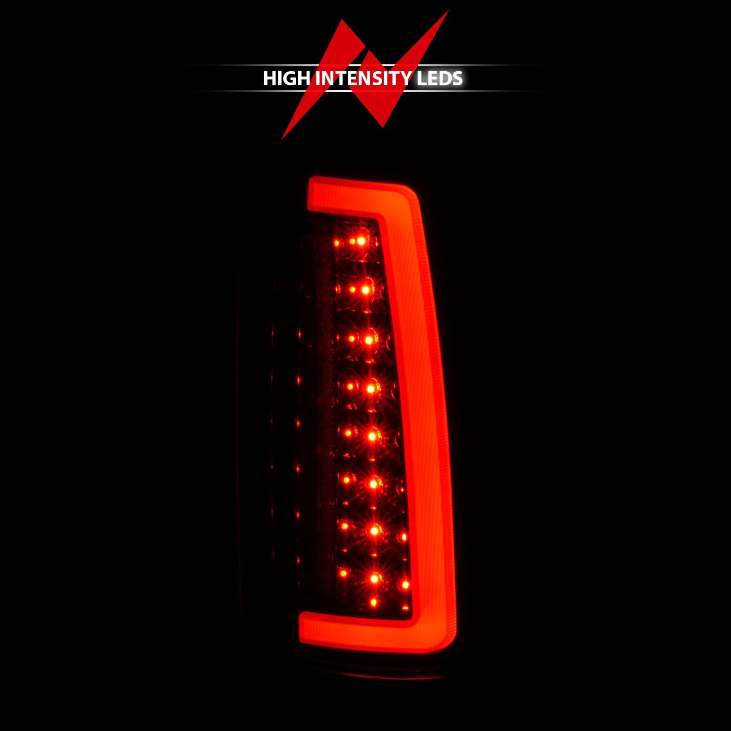 1988-1999 GMC Escalade Anzo LED Tail Lights Black Housing Clear Lens