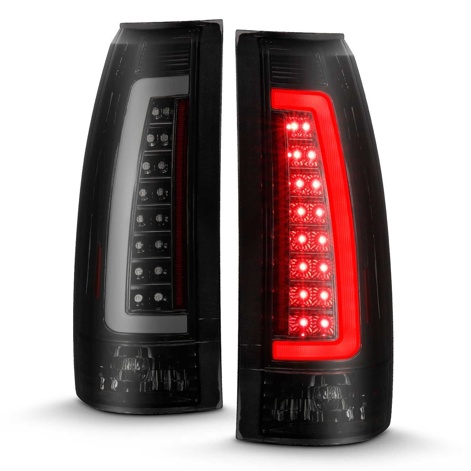 1988-1999 GMC Escalade Anzo LED Tail Lights Black Housing Smoke Lens - 311345