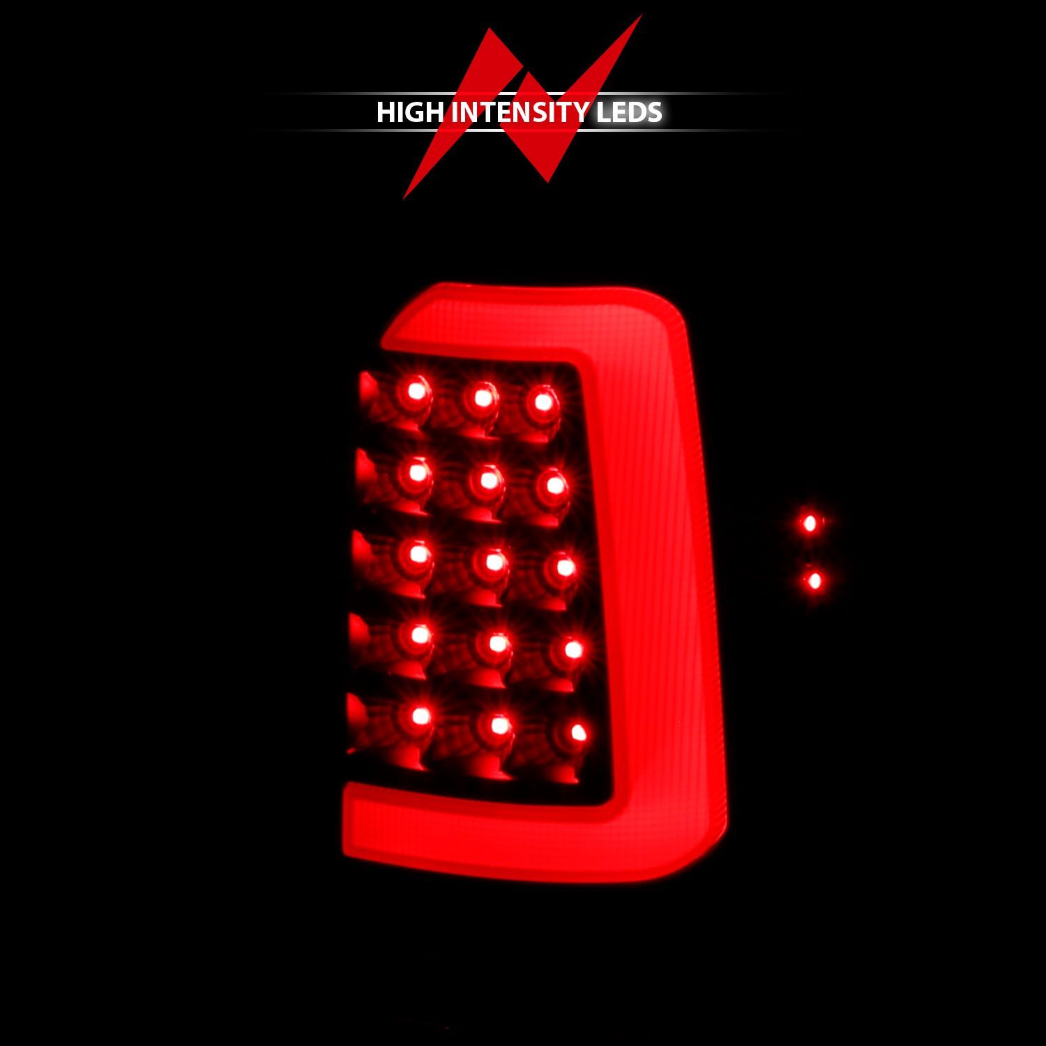 1997-2004 Dodge Dakota Anzo LED Tail Lights Black Housing Smoke Lens