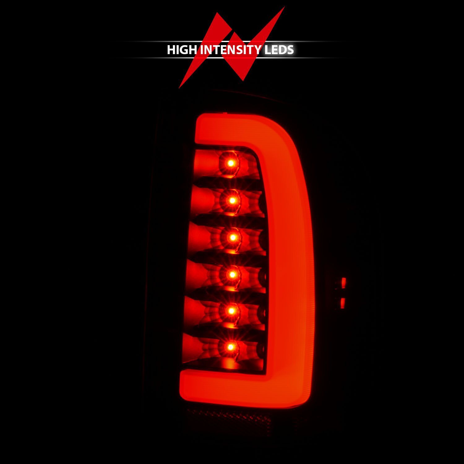 1995-2000 Toyota Tacoma Anzo LED Tail Lights Black Housing Clear Lens