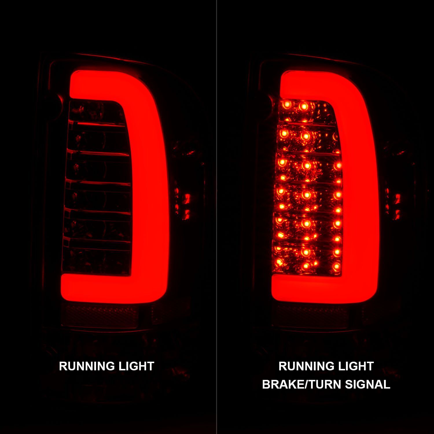 1995-2000 Toyota Tacoma Anzo LED Tail Lights Chrome Housing Clear Lens