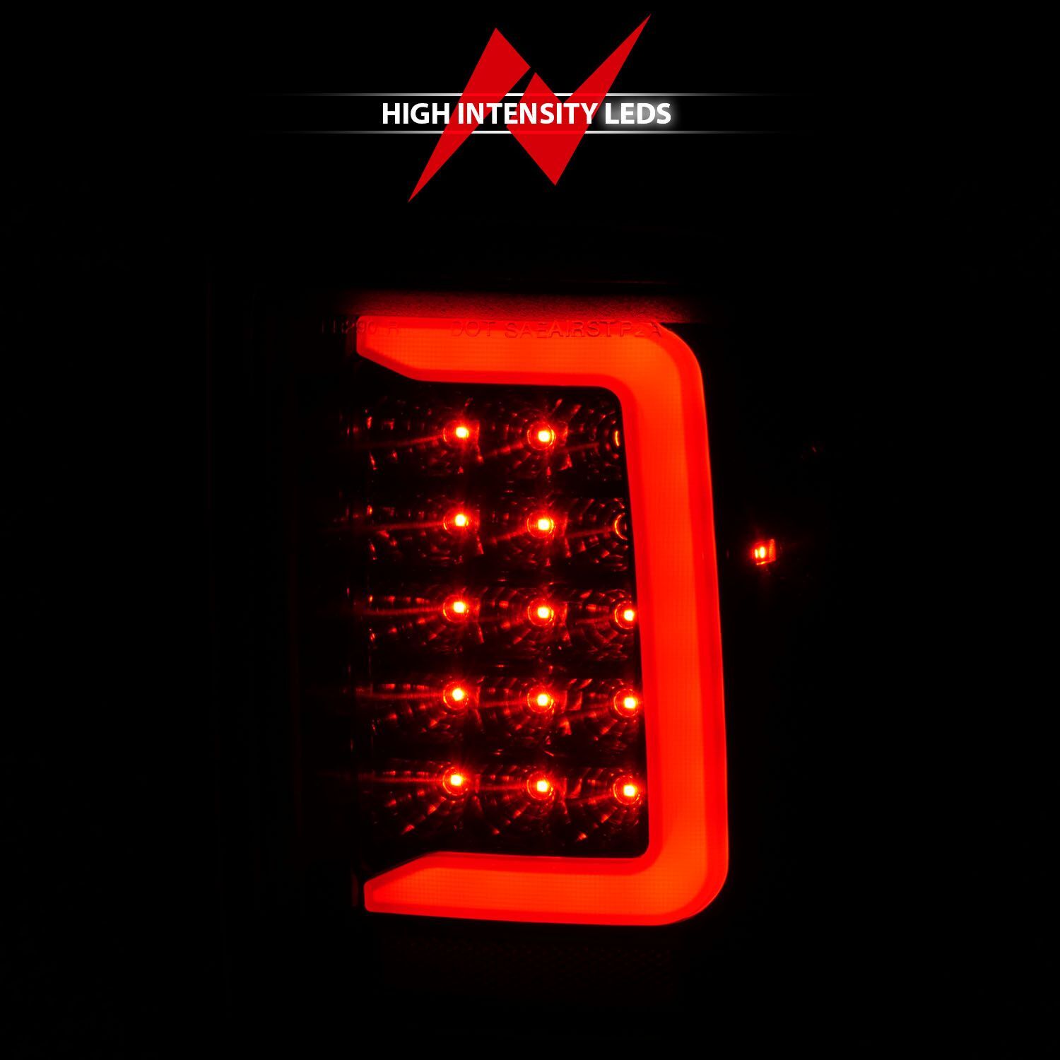 1993-1997 Ford Ranger Anzo LED Tail Light W/ Light Bar Black Housing Clear Lens