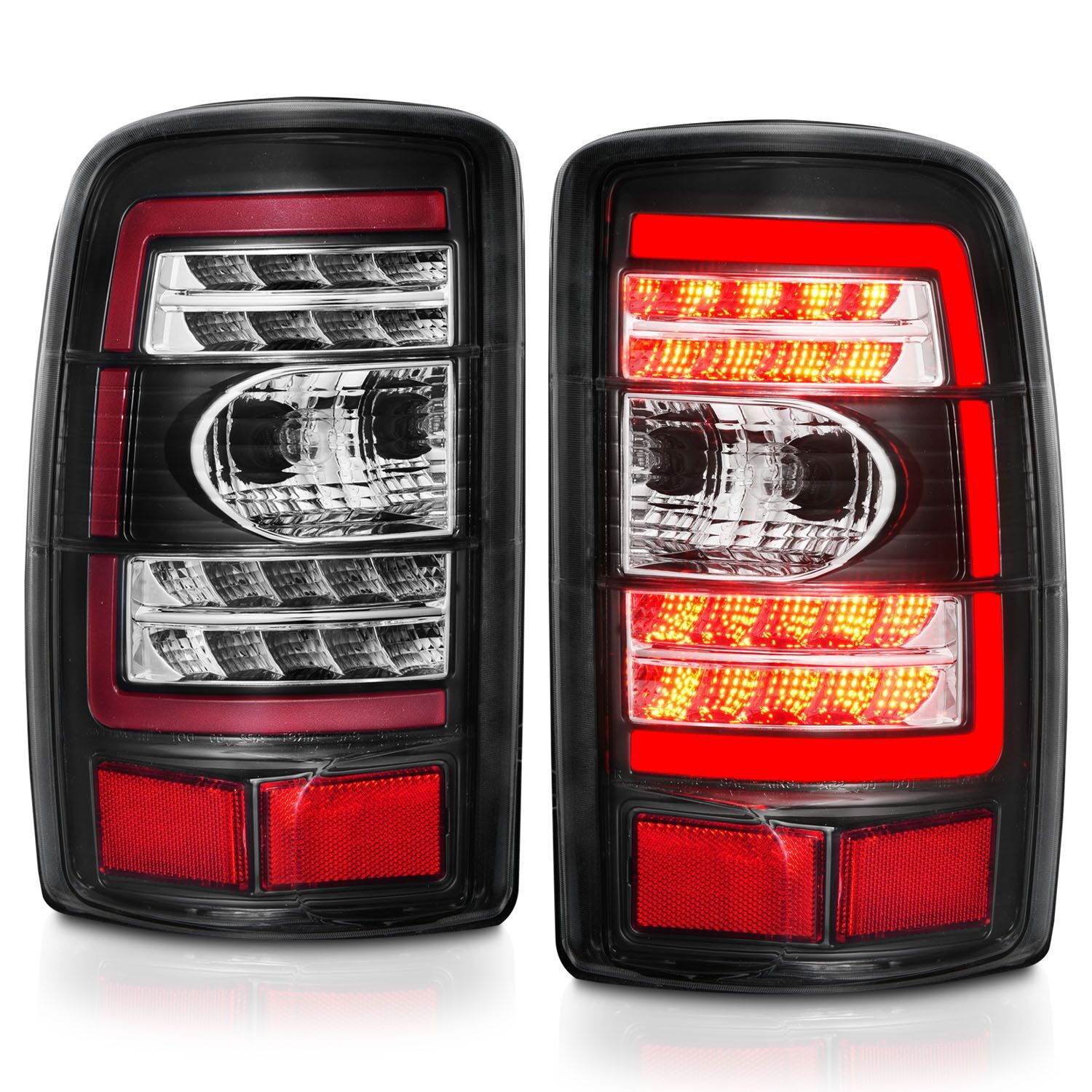 2000-2006 GMC Suburban/Tahoe Anzo LED Tail Light W/ Clear Lens Black Housing - 311362