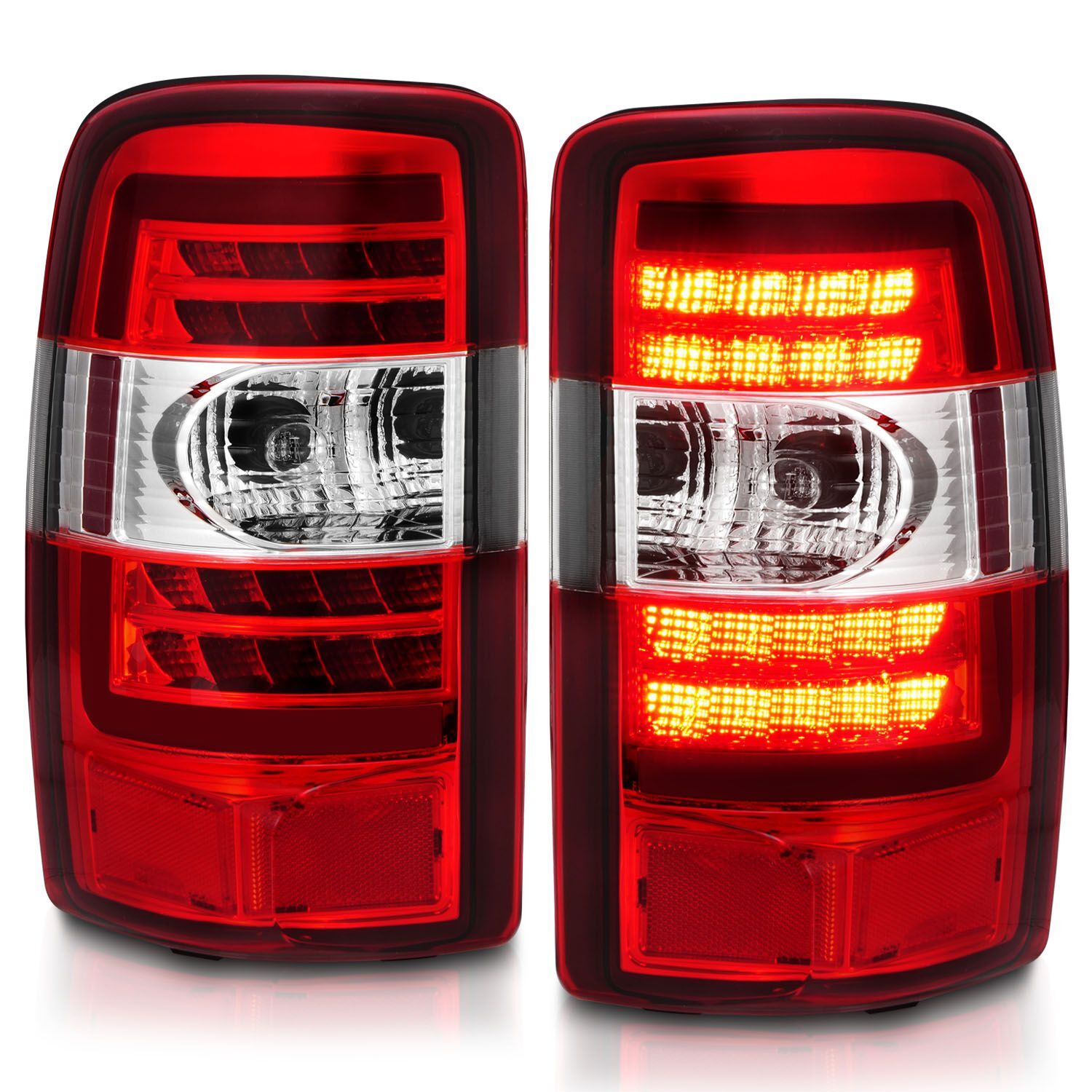 2000-2006 GMC Suburban/Tahoe Anzo LED Tail Light W/ Red Lens Chrome Housing - 311364
