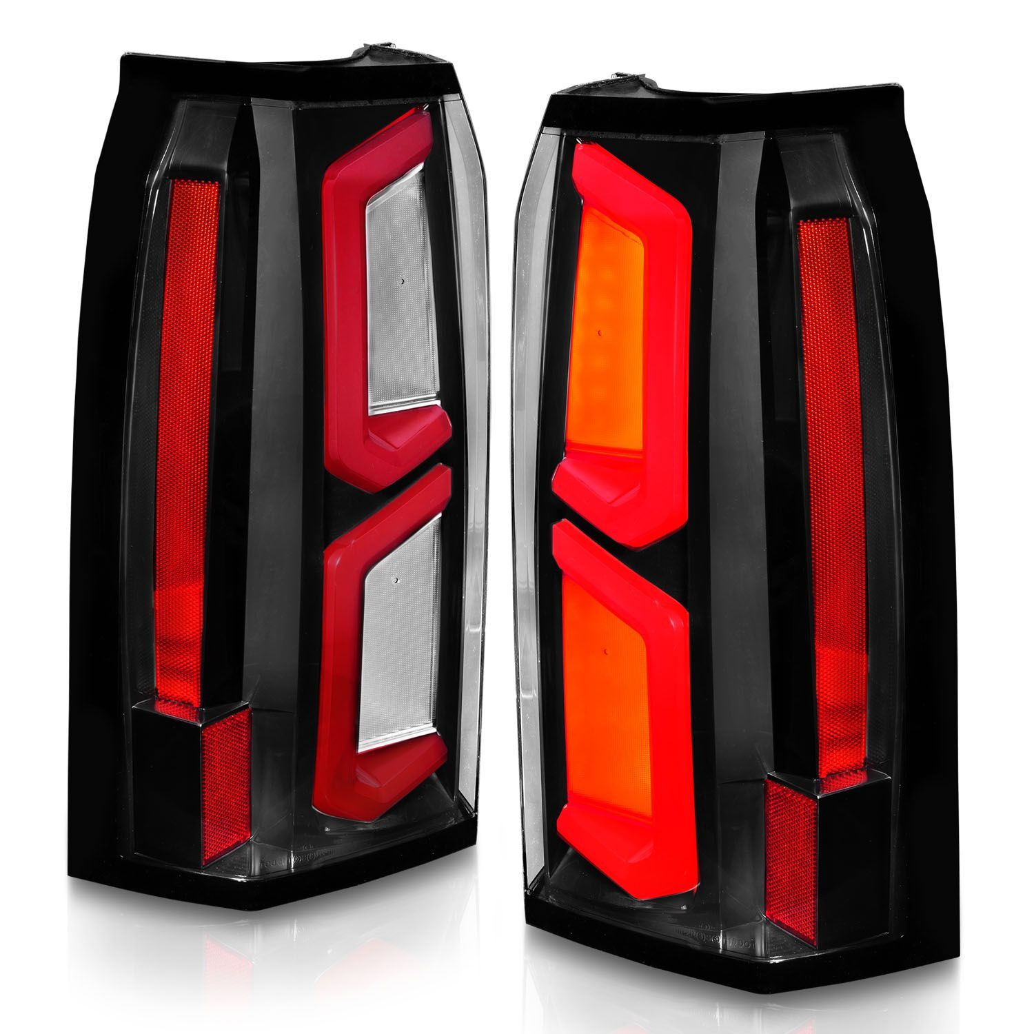 2015-2020 Chevrolet Suburban/Tahoe Anzo LED Tail Lights W/ Light Bar Black Housing Clear Lens - 311374