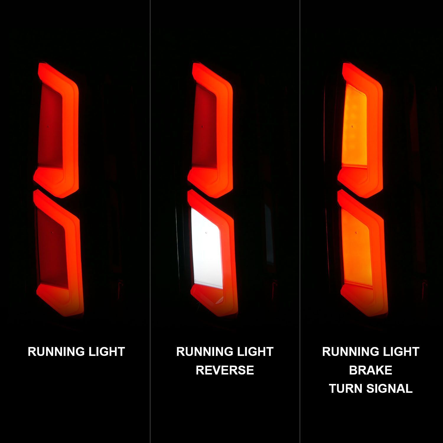 2015-2020 Chevrolet Suburban/Tahoe Anzo LED Tail Lights W/ Light Bar Black Housing Clear Lens