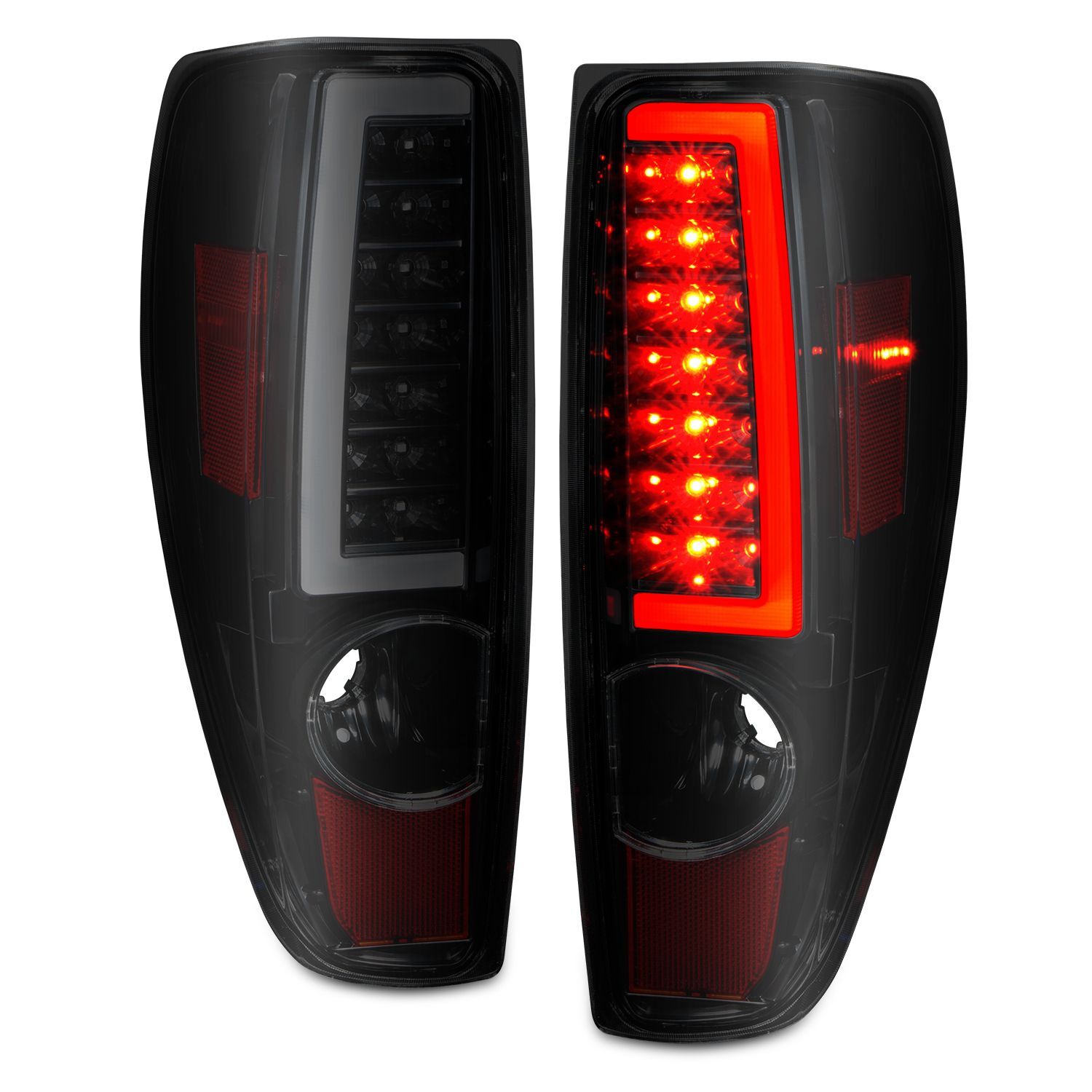 2004-2012 GMC Colorado Anzo LED Tail Lights W/ Light Bar Black Housing Somke Lens - 311383