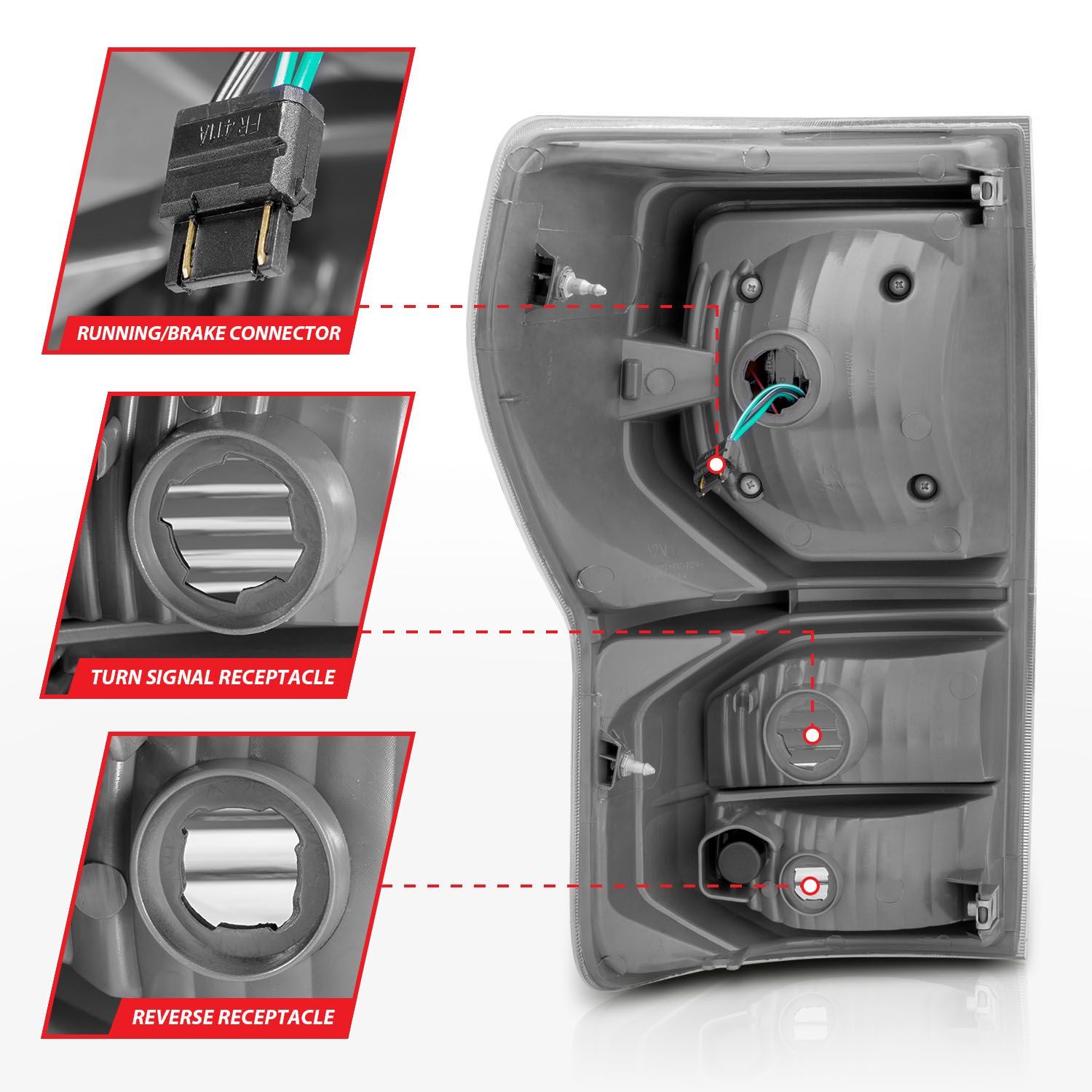 2007-2013 Toyota Tundra Anzo Full LED Tail Lights W/ Light Bars Black Housing Smoke Lens