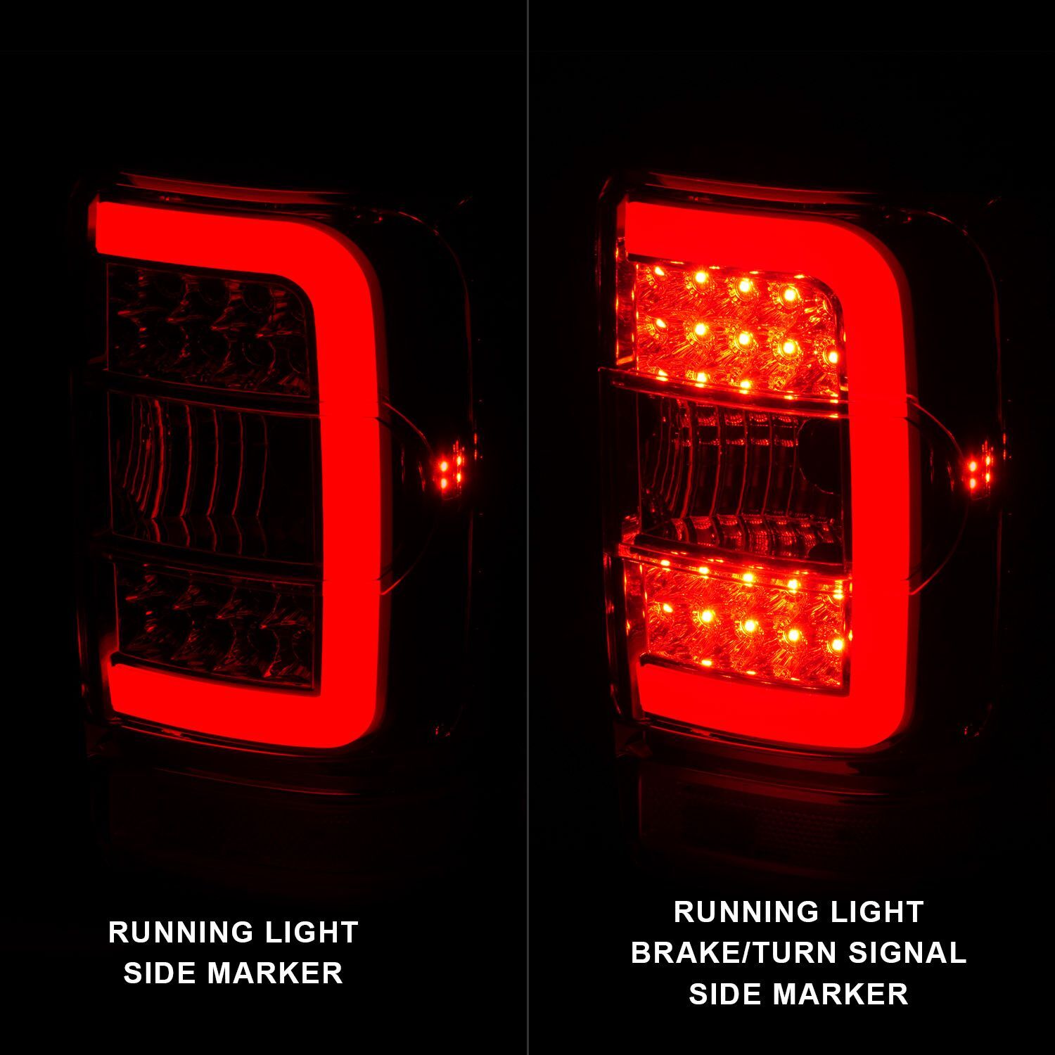 2001-2011 Ford Ranger Anzo LED Tail Lights W/ Light Bar Chrome Housing Clear Lens