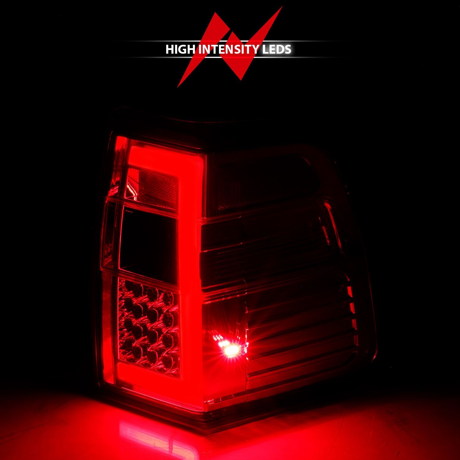 2007-2017 Ford Expedition Anzo LED Tail Lights W/ Light Bar Sequential Chrome Housing Red/Clear Lens
