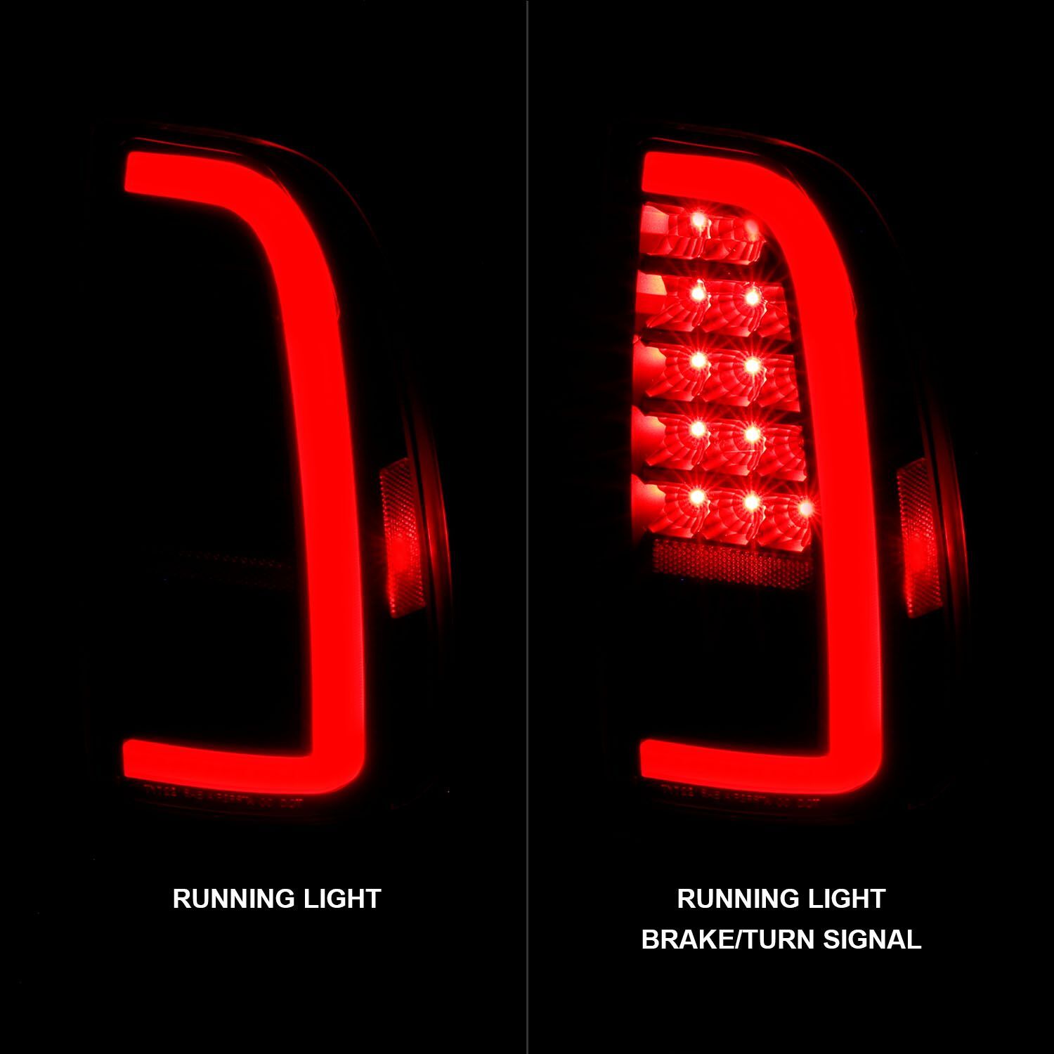 2000-2006 Toyota Tundra Regular Cab/Access Cab Standard Anzo LED Tail Lights W/ Light Bar Black Housing Smoke Lens