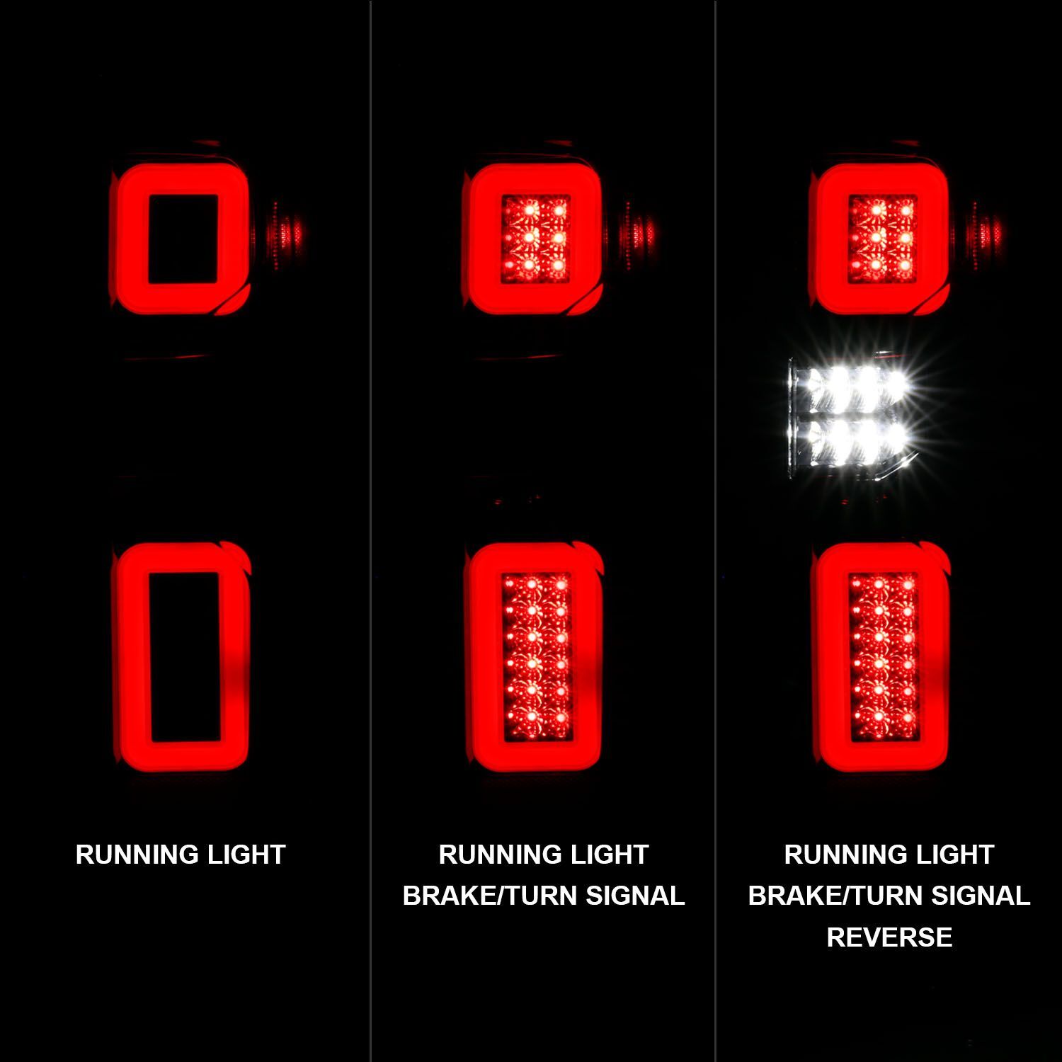 2019-2023 Chevrolet Silverado 1500/2500/3500 Custom/LT/WT Anzo Full LED Tail Lights W/ Light Bar Sequential Black Housing Clear Lens