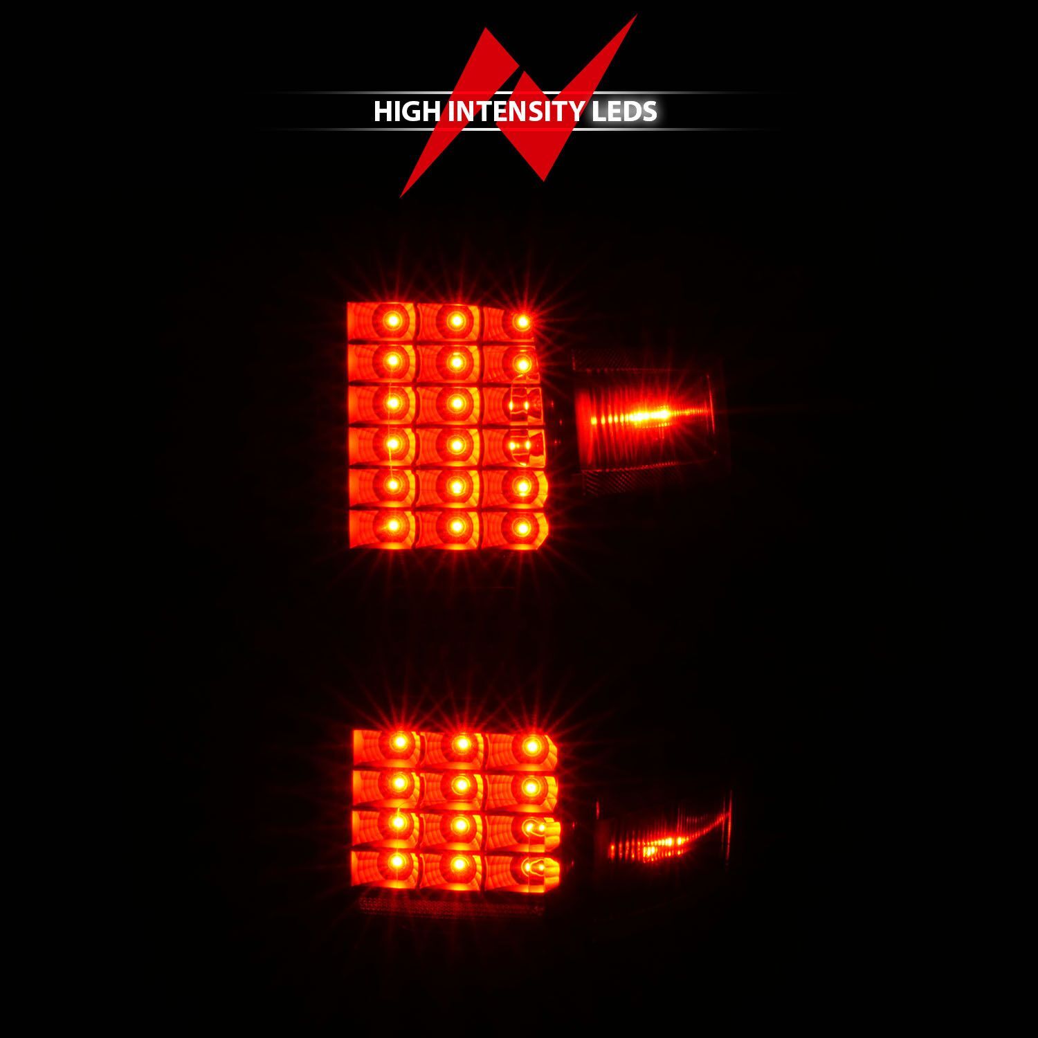 2015-2019 GMC Silverado 1500/2500 HD/3500 HD Dually Anzo LED Tail Lights Black Housing Clear Lens