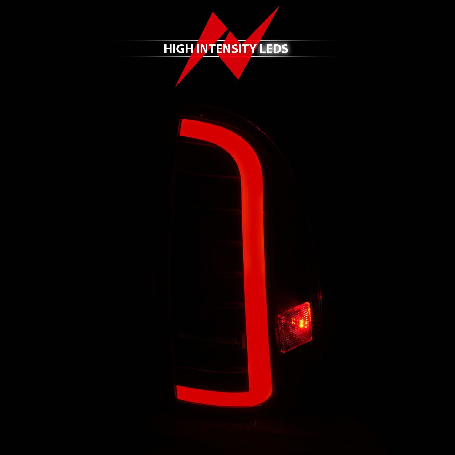2005-2015 Toyota Tacoma Anzo Full LED Tail Lights W/ Light Bar Sequential Black Housing Smoke Lens