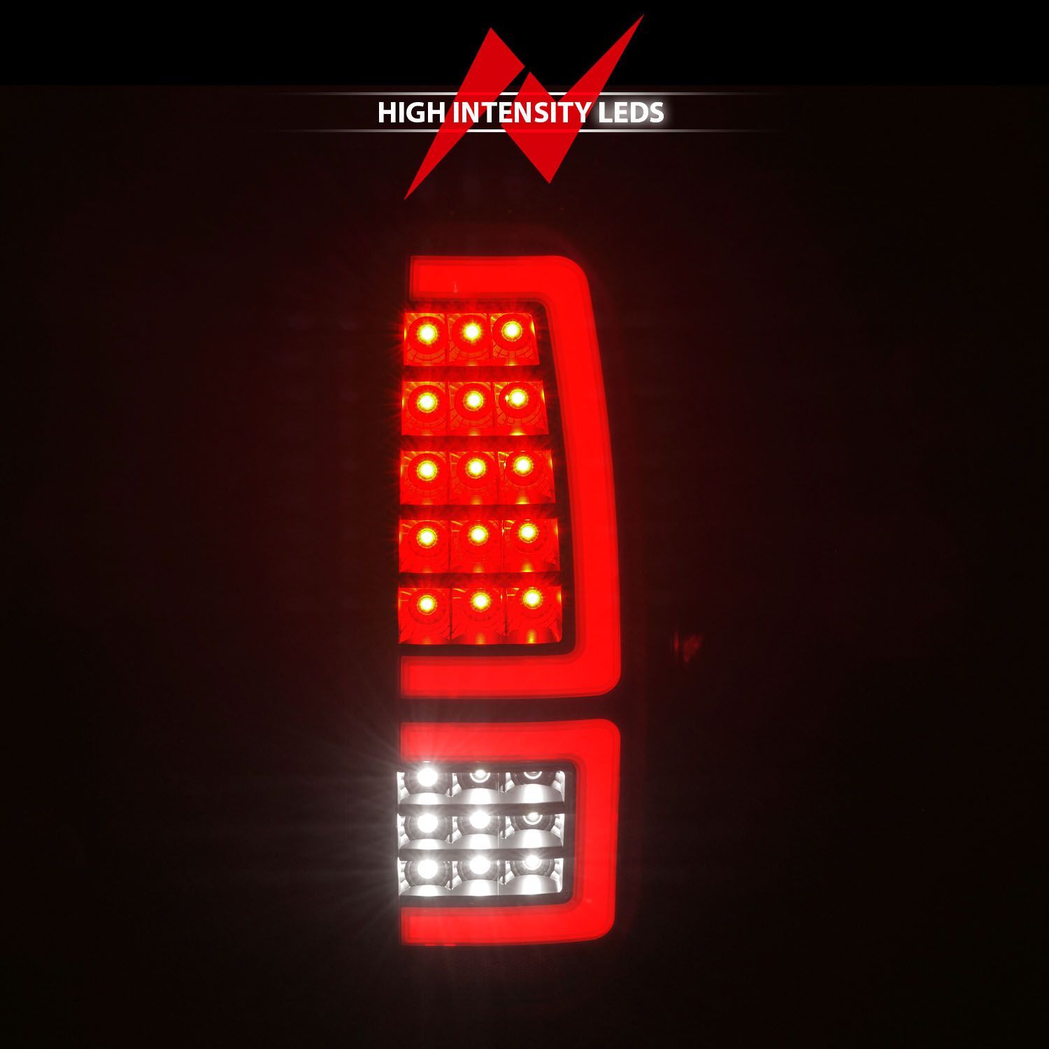 2014-2021 Toyota Tundra Anzo Full LED Tail Lights W/ Red Light Bar Sequential Signal Black Housing Clear Lens