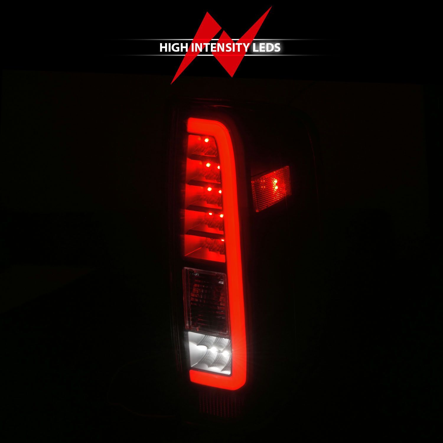2005-2021 Nissan Frontier Anzo LED Tail Lights W/ Light Bar Black Housing Clear Lens
