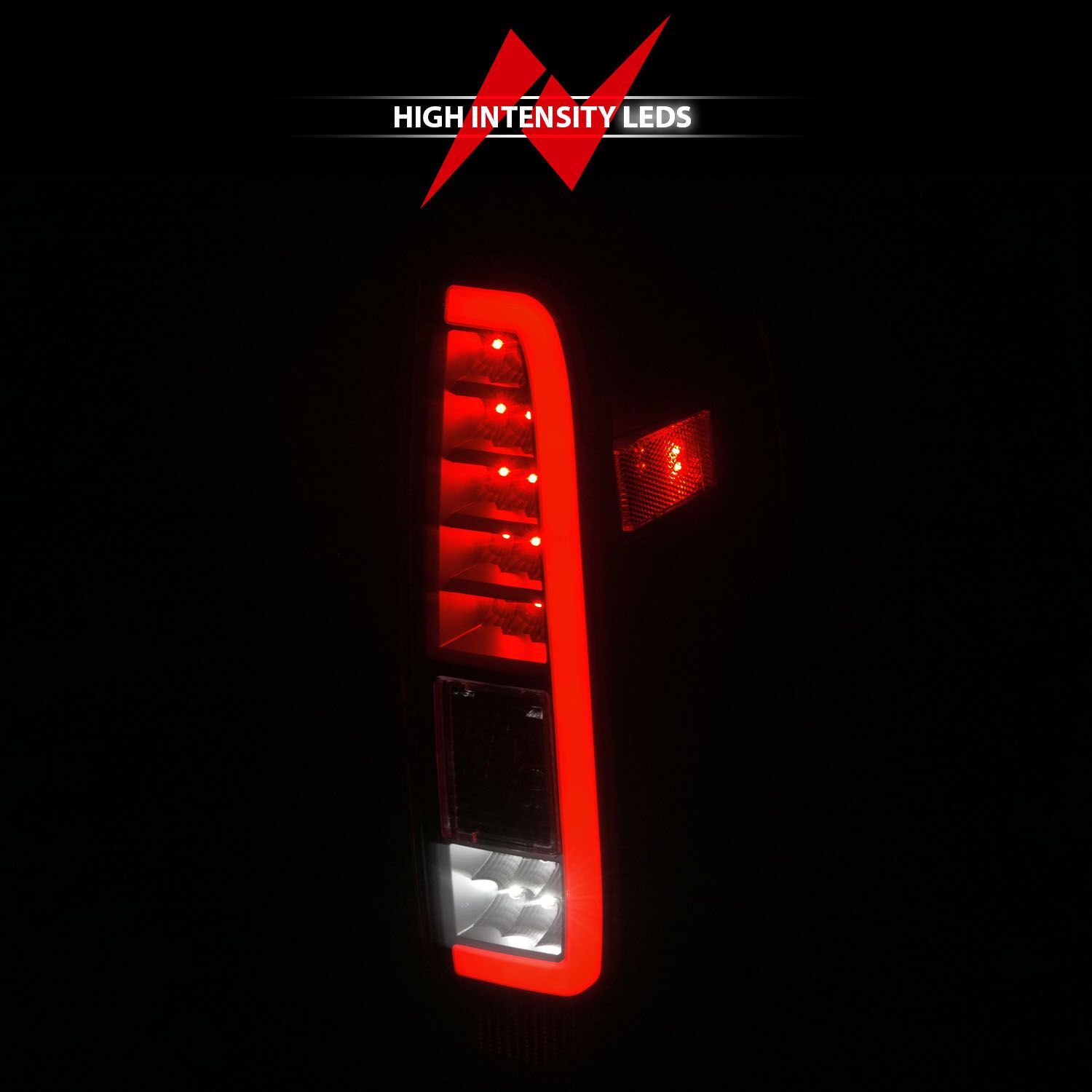 2005-2021 Nissan Frontier Anzo LED Tail Lights W/ Light Bar Black Housing Smoke Lens
