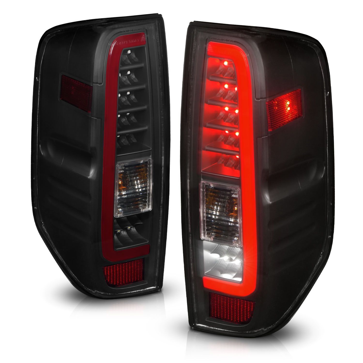 2005-2021 Nissan Frontier Anzo LED Tail Lights W/ Light Bar Black Housing Smoke Lens - 311444