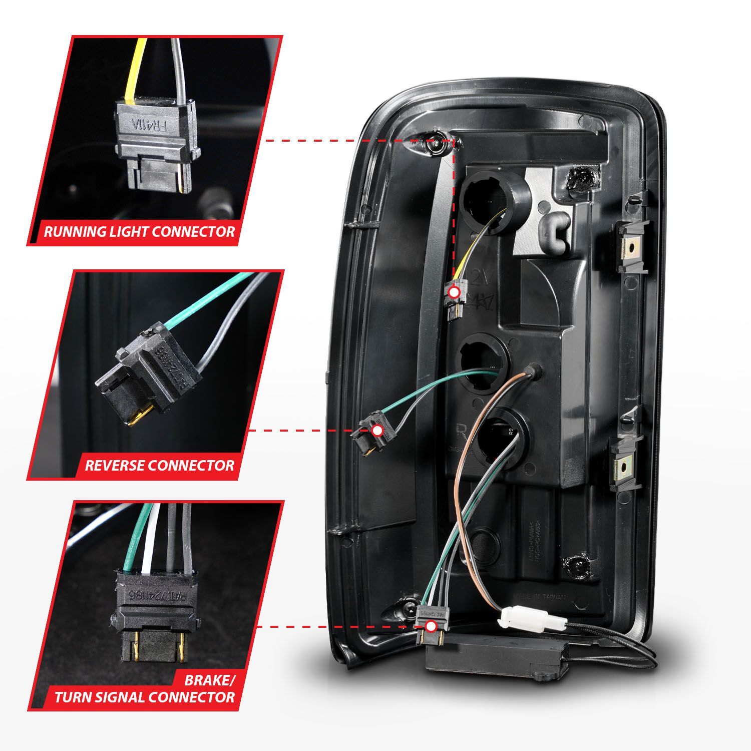 2000-2006 GMC Suburban/Tahoe Anzo Full LED Tail Lights W/ Light Bar Black Housing Smoke Lens