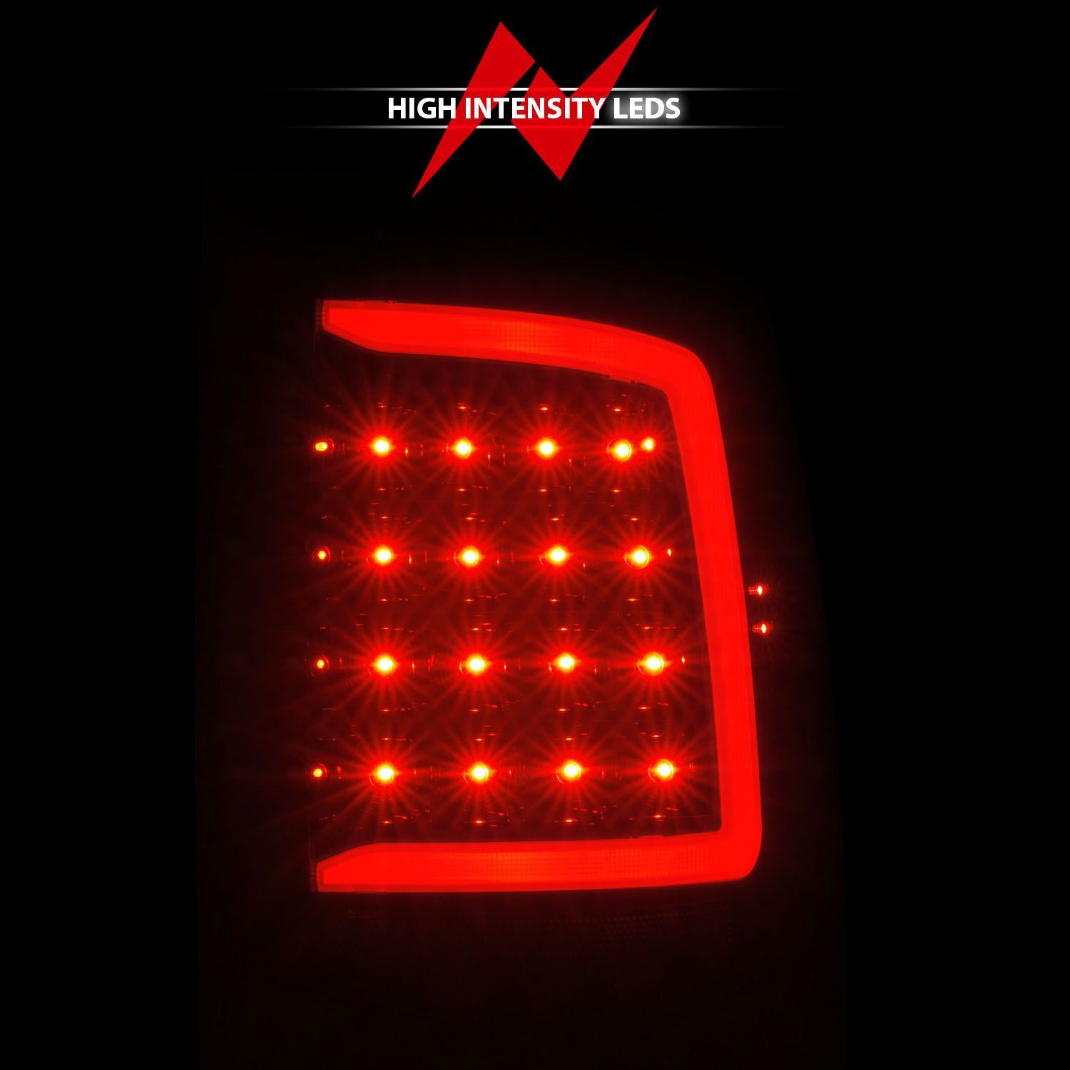 2009-2018 Dodge Ram 1500/2500/3500 Anzo LED Taillight Plank Style Sequential LED Black W/Clear Lens