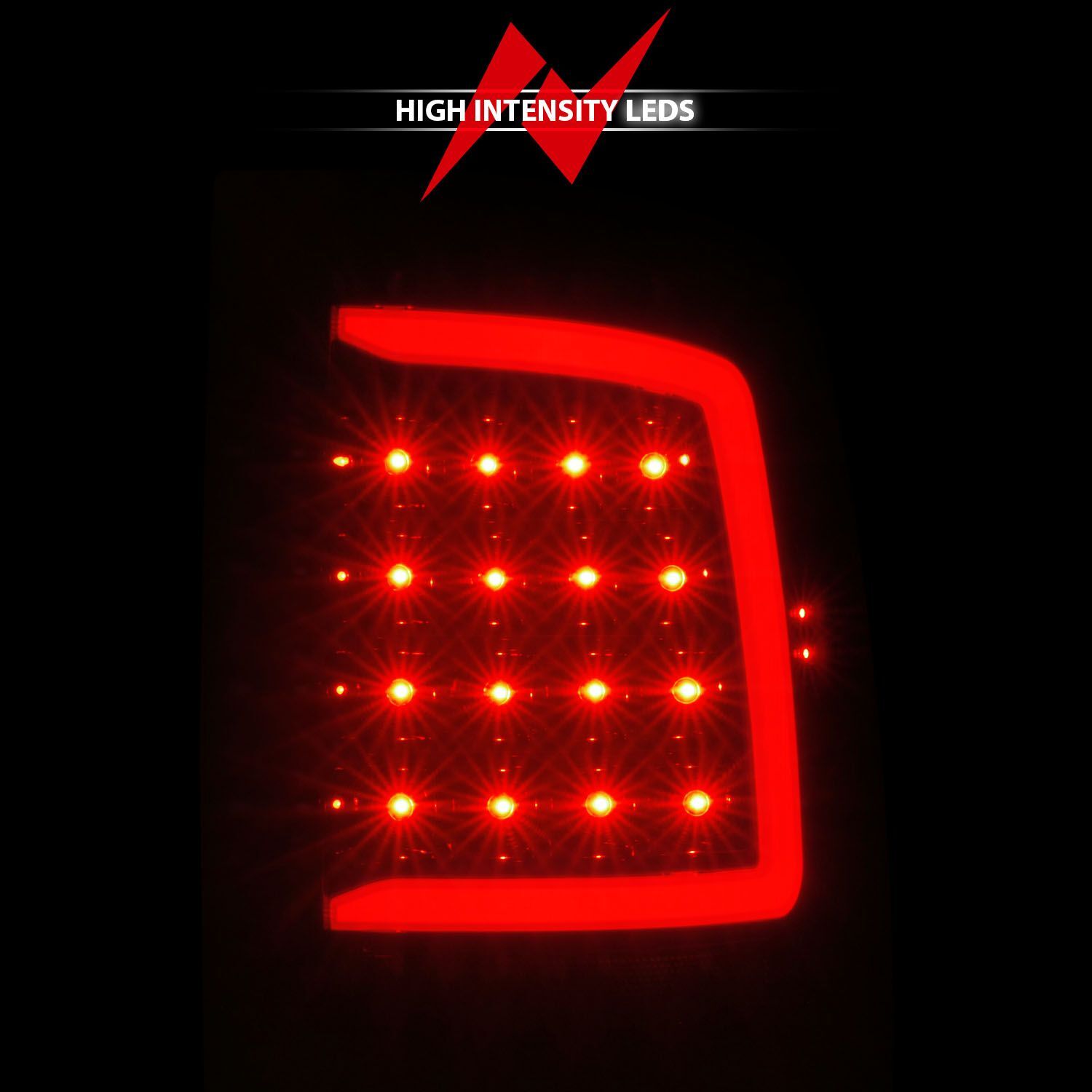 2009-2018 Dodge Ram 1500/2500/3500 Anzo LED Taillight Plank Style Sequential LED Black W/Smoke Lens