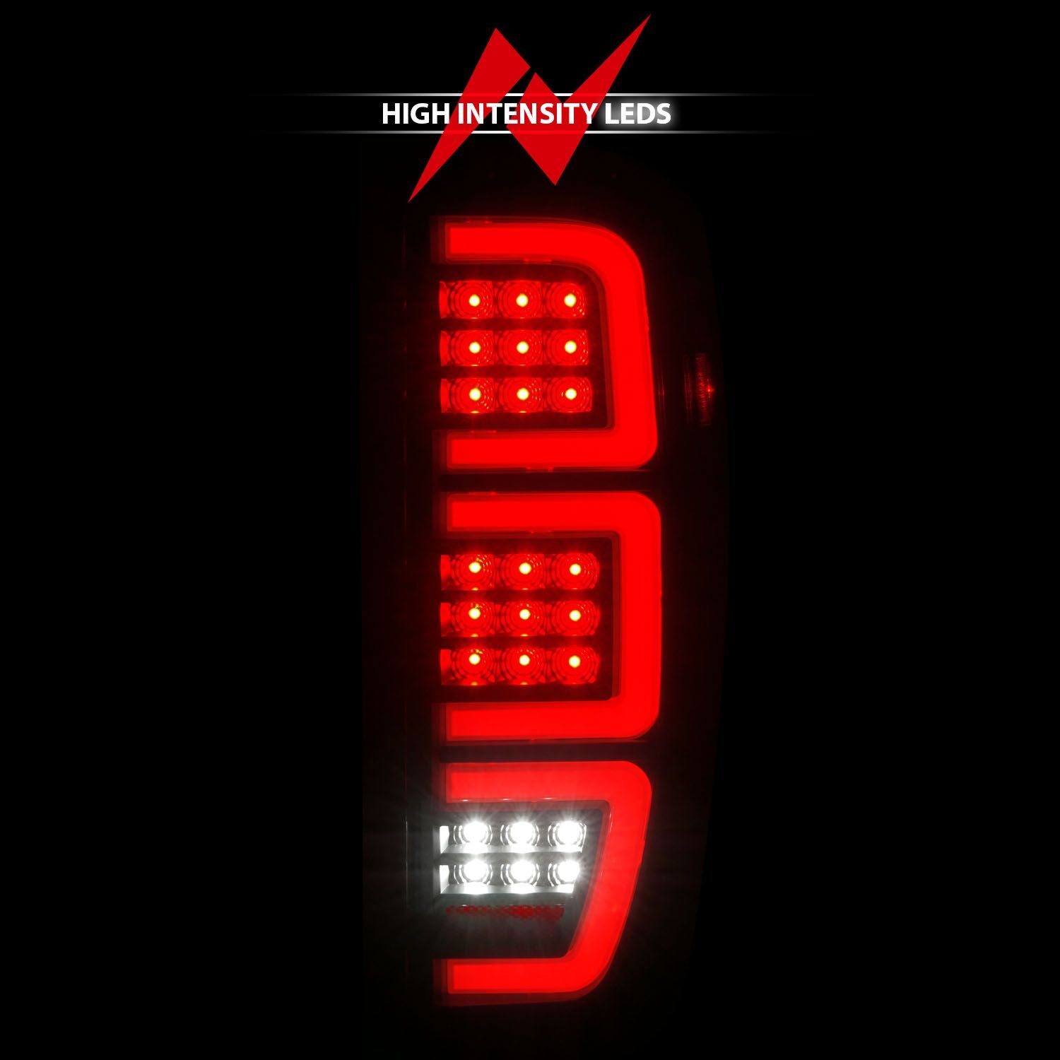 2019-2023 GMC Sierra 1500/2500 HD/3500 HD Anzo Black Replacement Full LED Bar Tail Light