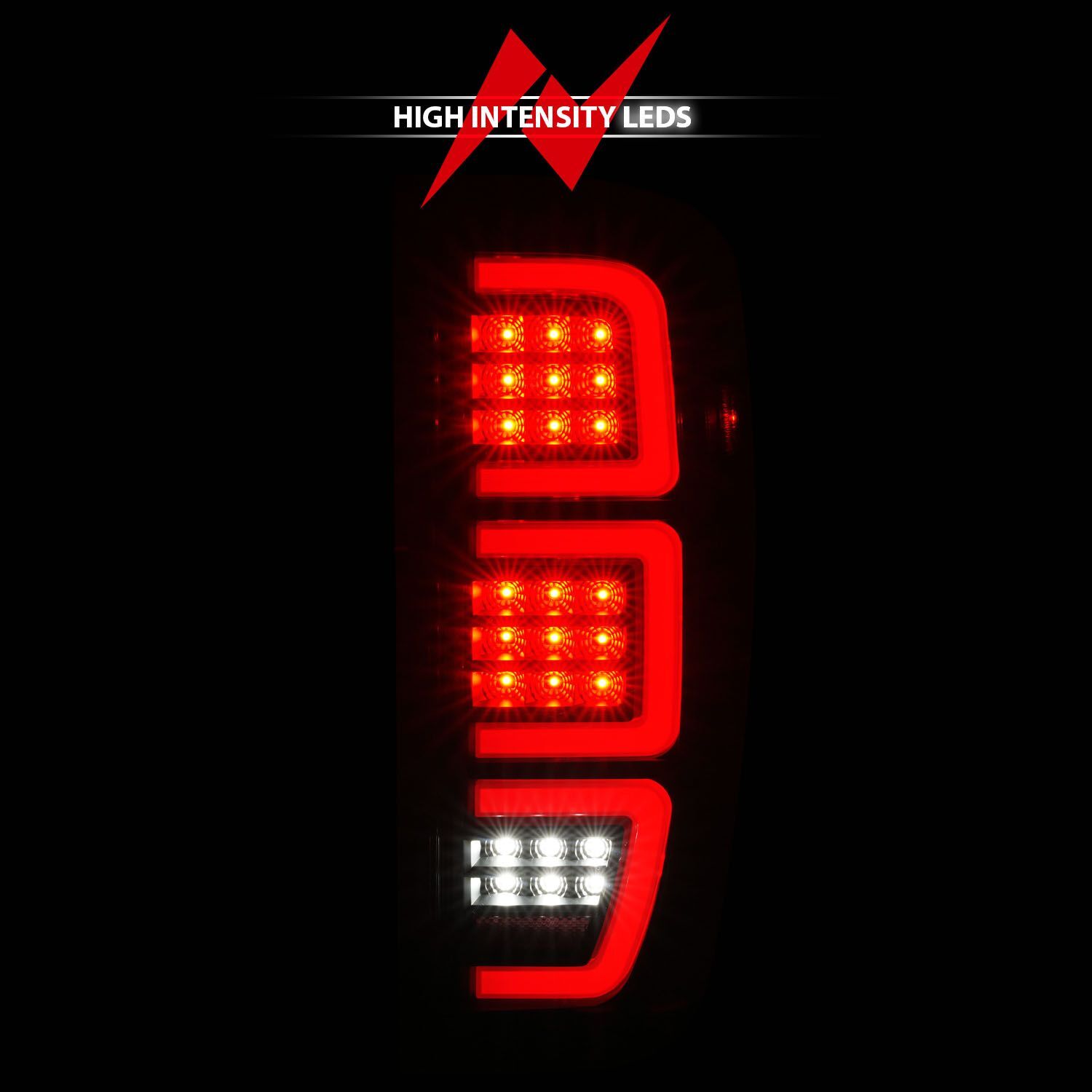 2019-2023 GMC Sierra 1500/2500 HD/3500 HD Anzo Black Replacement Full LED Bar Tail Light