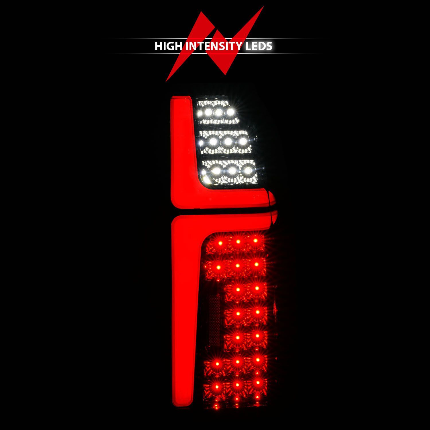 2015-2020 Chevrolet Suburban/Tahoe Anzo Sequential LED Tube Tail Lights Smoke Black