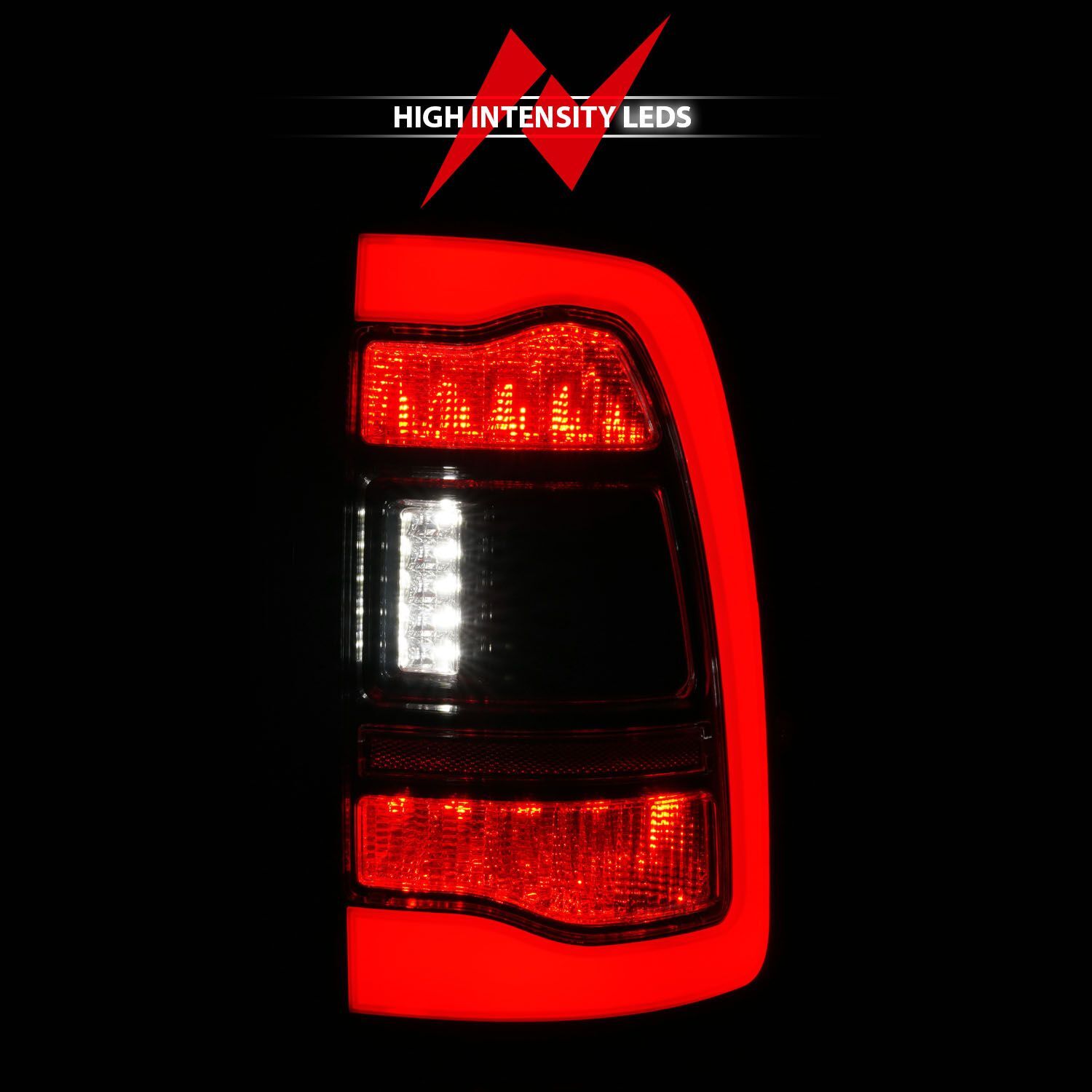 2009-2018 Dodge Ram 1500/2500/3500 Anzo Sequential LED Tail Lights Smoke Black
