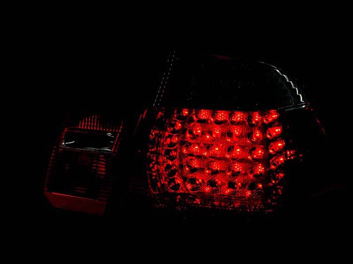 1999-2001 BMW 3-Series E46 4DR Anzo LED Tail Lights Red/Clear 4PC
