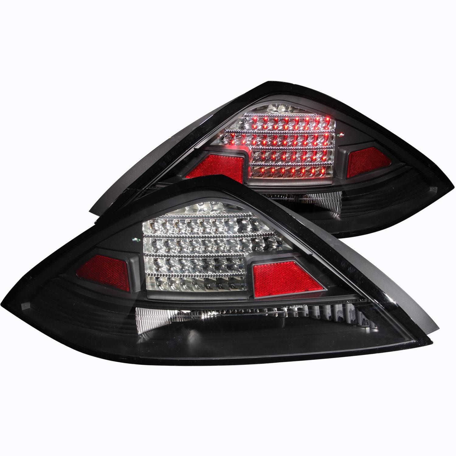 2003-2005 Honda Accord 2DR Anzo LED Tail Lights Black - 321029