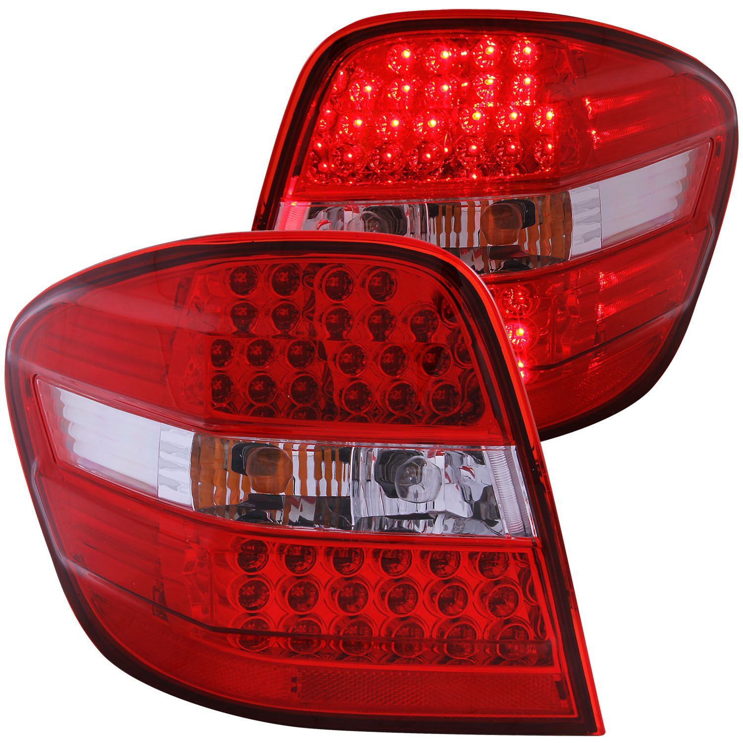 2006-2011 Mercedes Benz ML ML32/ML35/ML5/ML63 AMG Anzo LED Tail Lights Red/Clear - 321053
