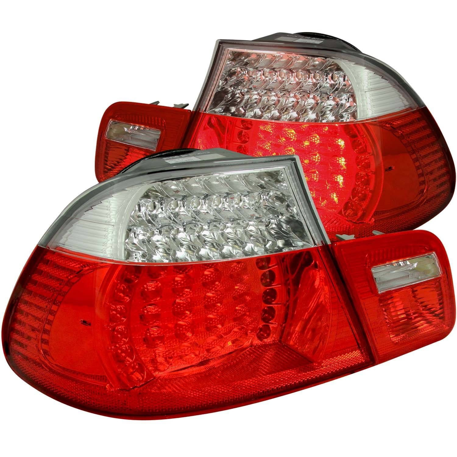 2001-2006 BMW 3-Series/M3 2DR Anzo LED Tail Lights Red/Clear - 321105
