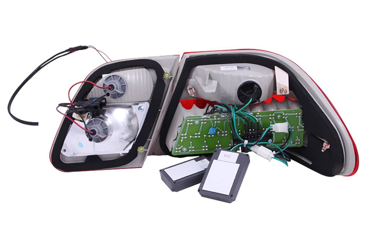 1996-2002 Mercedes Benz E-Class W210 Anzo LED Tail Lights Red/Clear