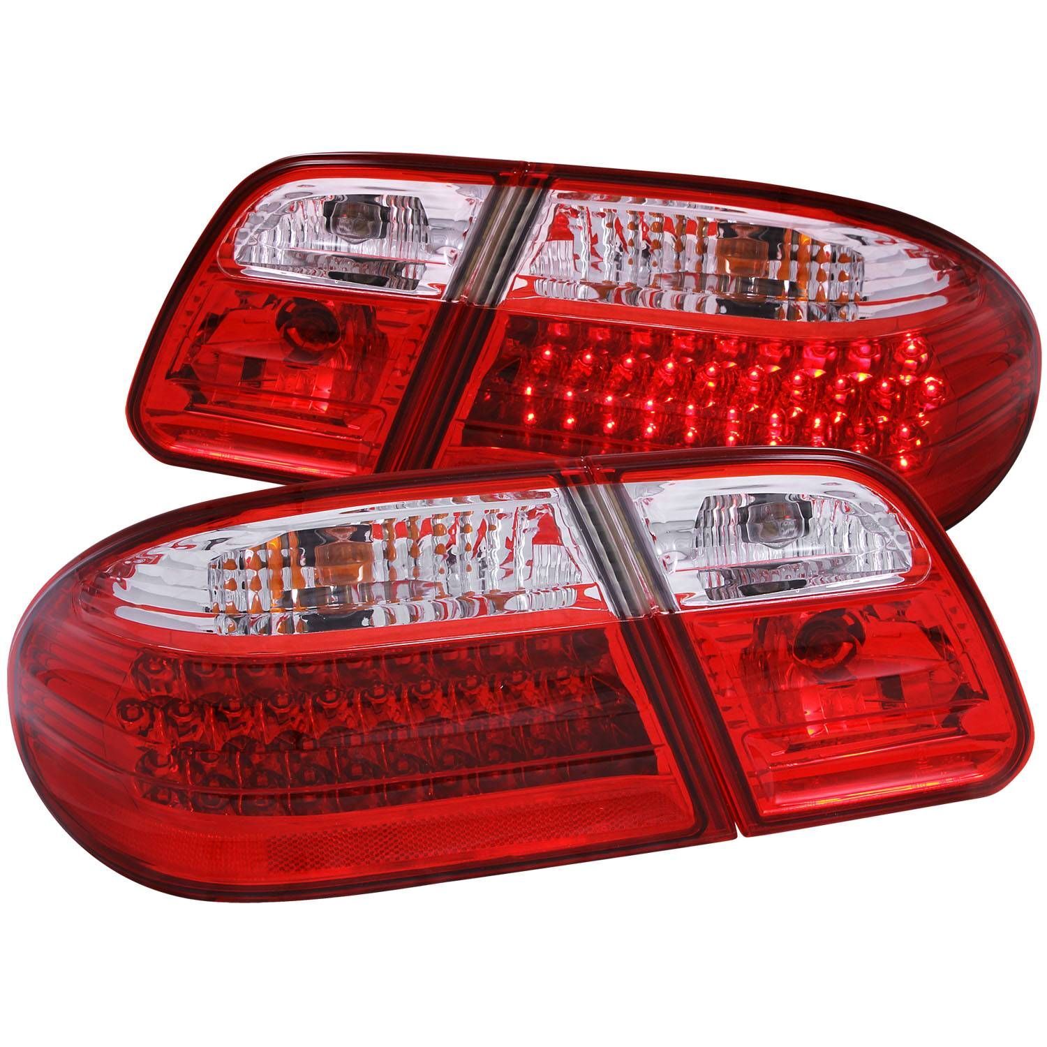 1996-2002 Mercedes Benz E-Class W210 Anzo LED Tail Lights Red/Clear - 321114