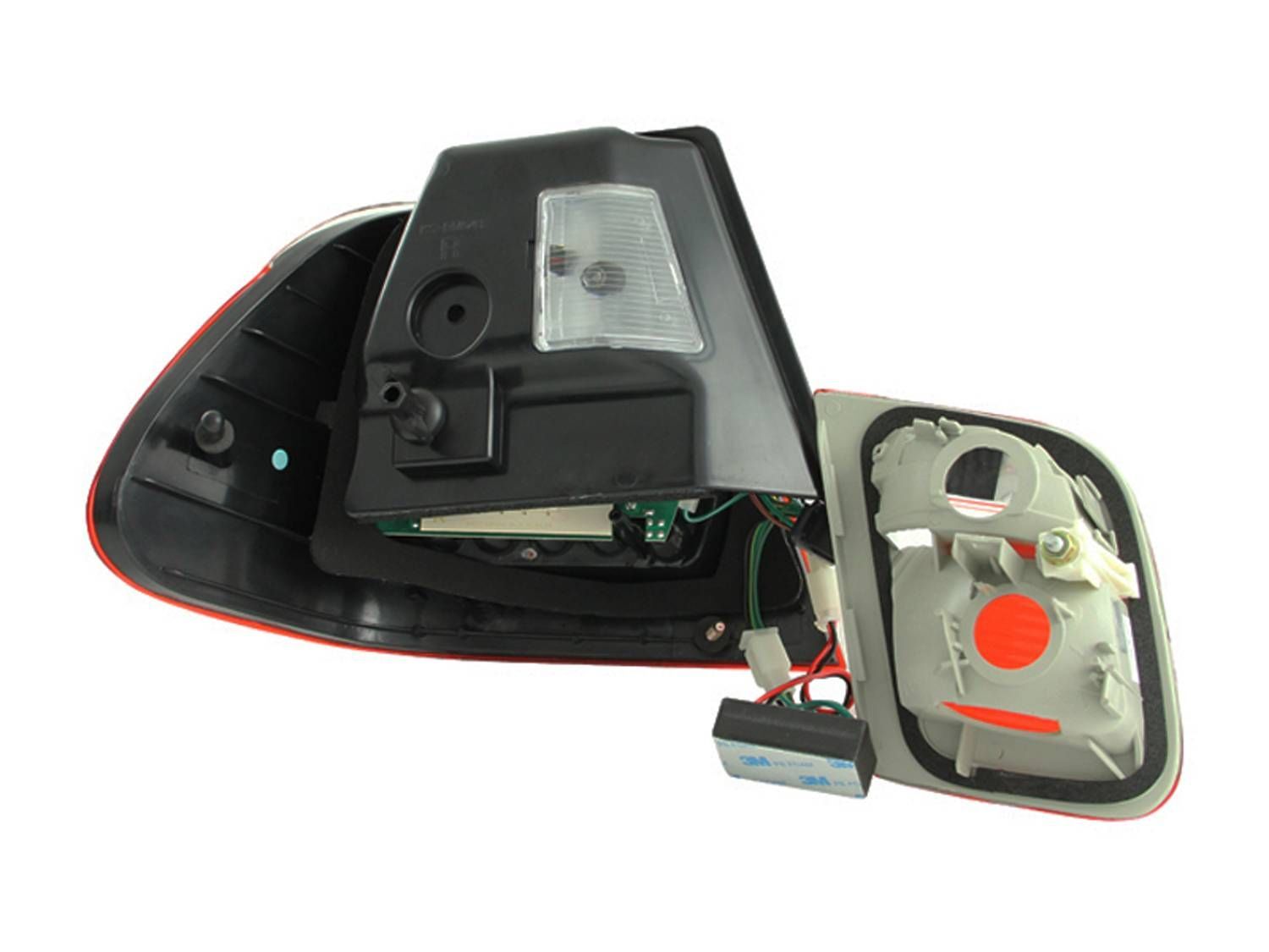 2002-2005 BMW 3-Series E46 Anzo LED Tail Lights Red/Smoke