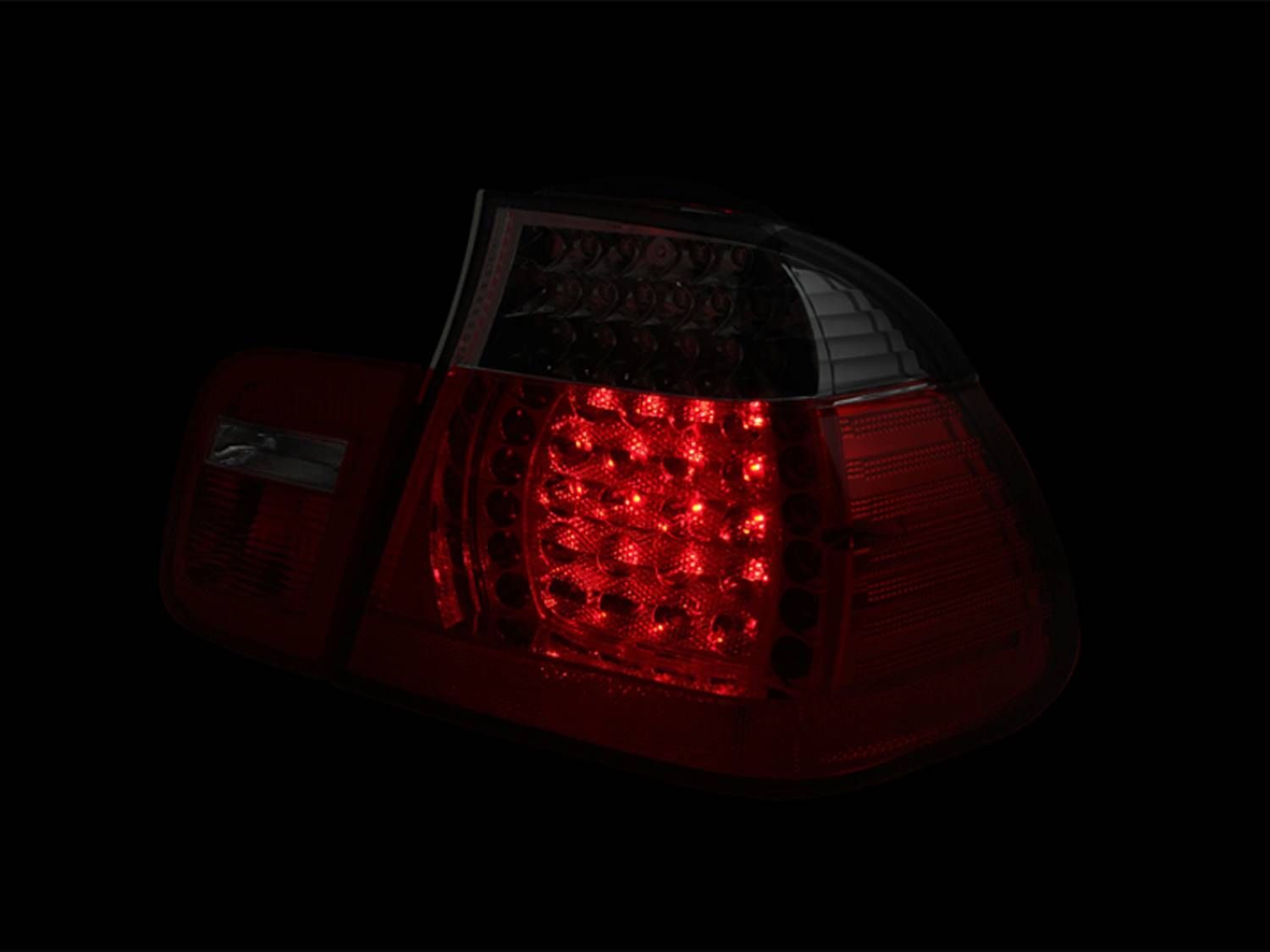 2002-2005 BMW 3-Series E46 Anzo LED Tail Lights Red/Smoke