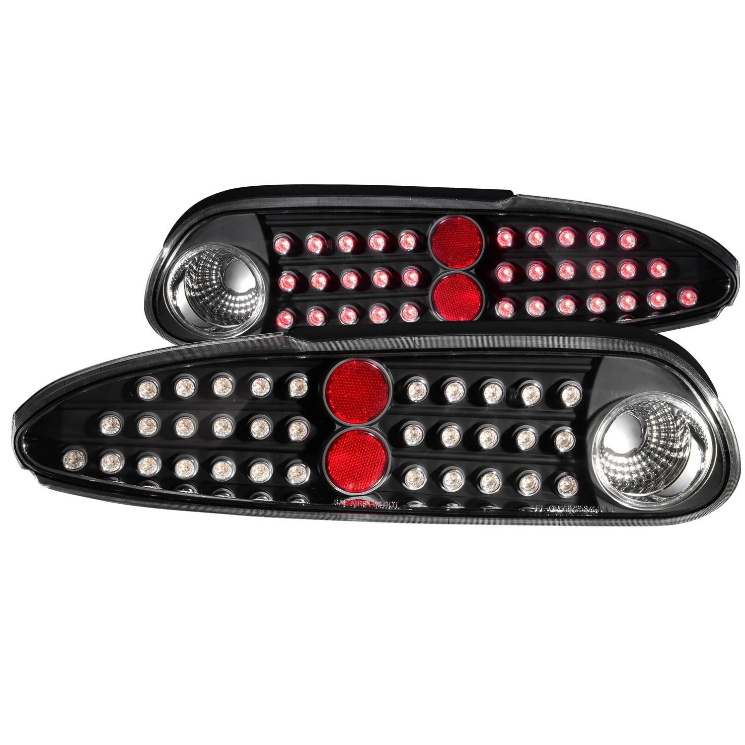1993-2002 Chevrolet Camaro Anzo LED Tail Lights Black - 321133