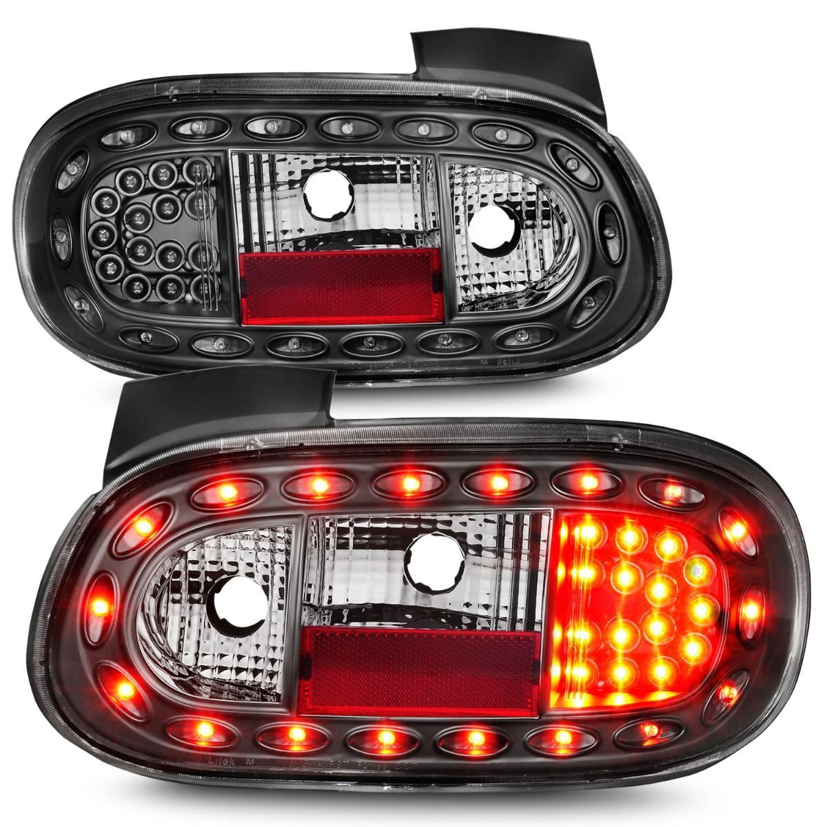1998-2005 Mazda Miata Anzo LED Tail Lights Black