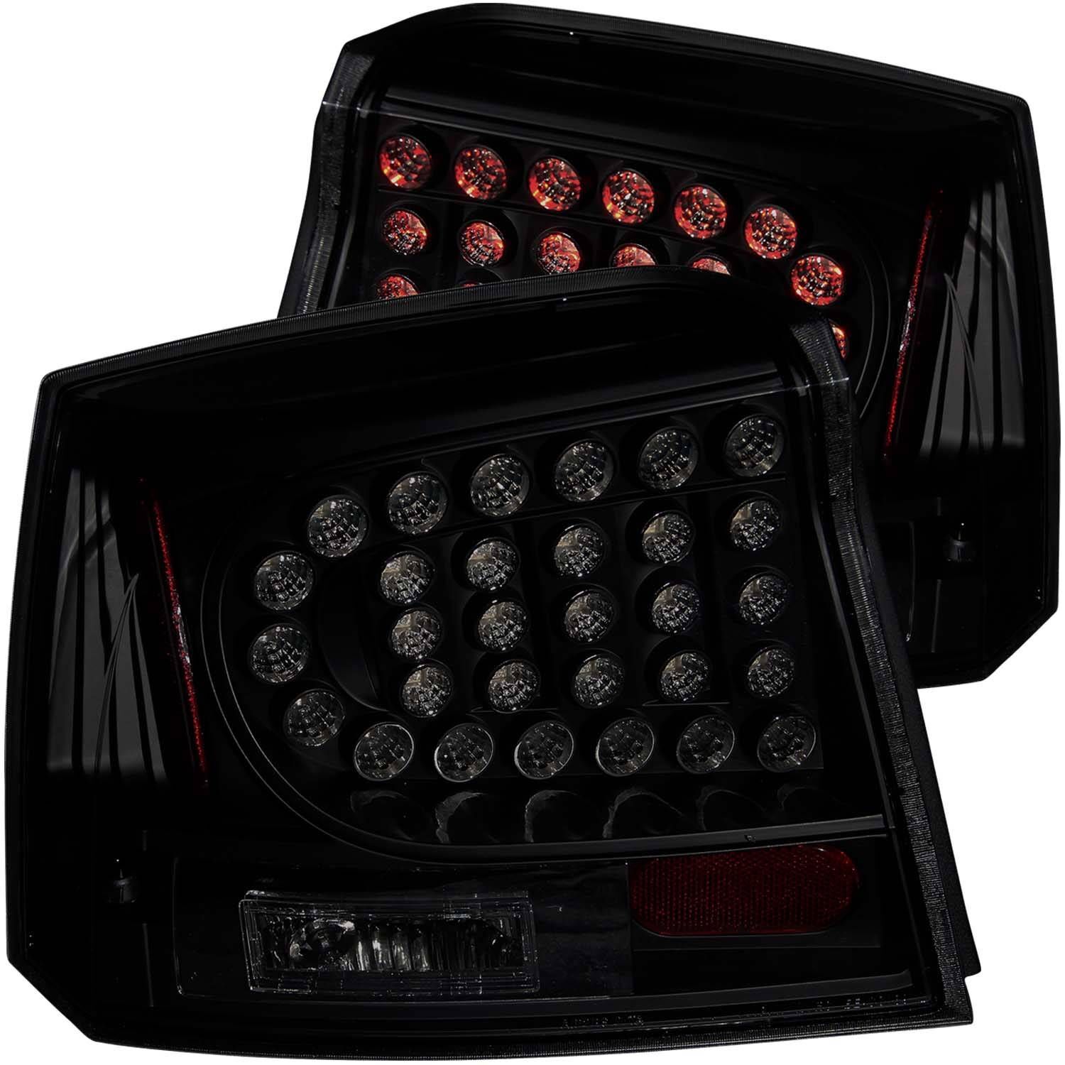 2006-2008 Dodge Charger Anzo LED Tail Lights Dark Smoke - 321229