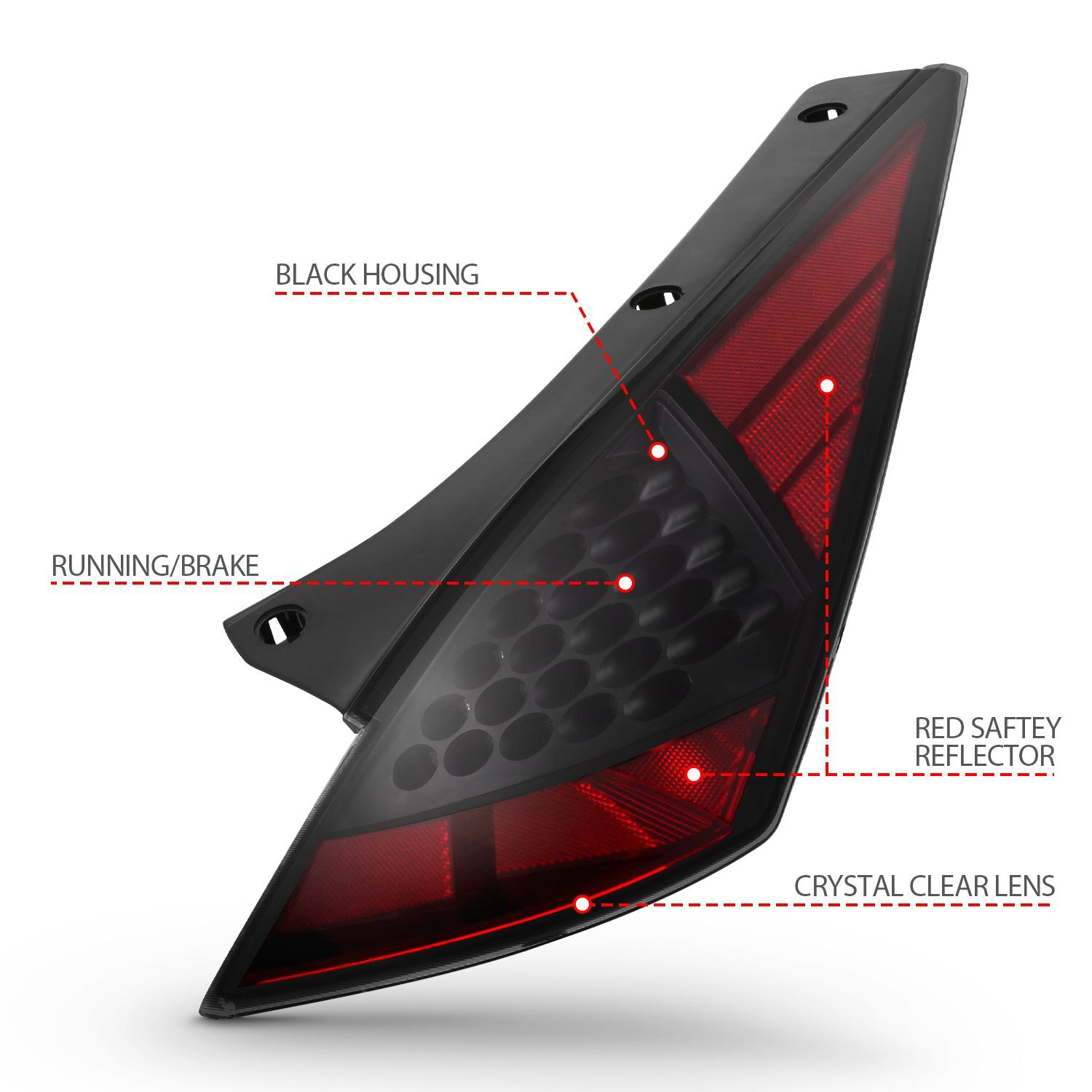 2003-2005 Nissan 350z Anzo LED Tail Lights Smoke