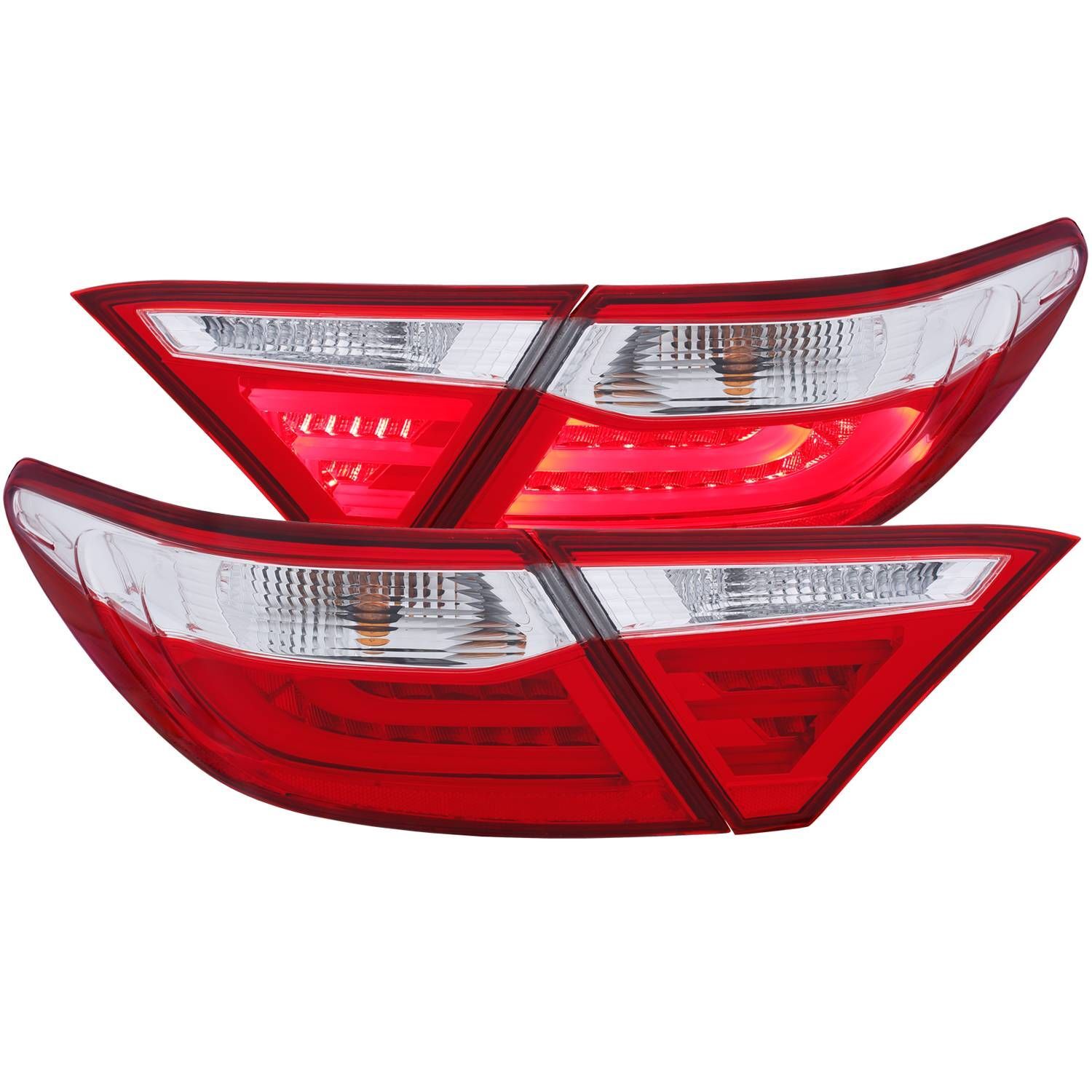 2015-2017 Toyota Camry 4DR Anzo LED Tail Lights Red/Clear - 321335