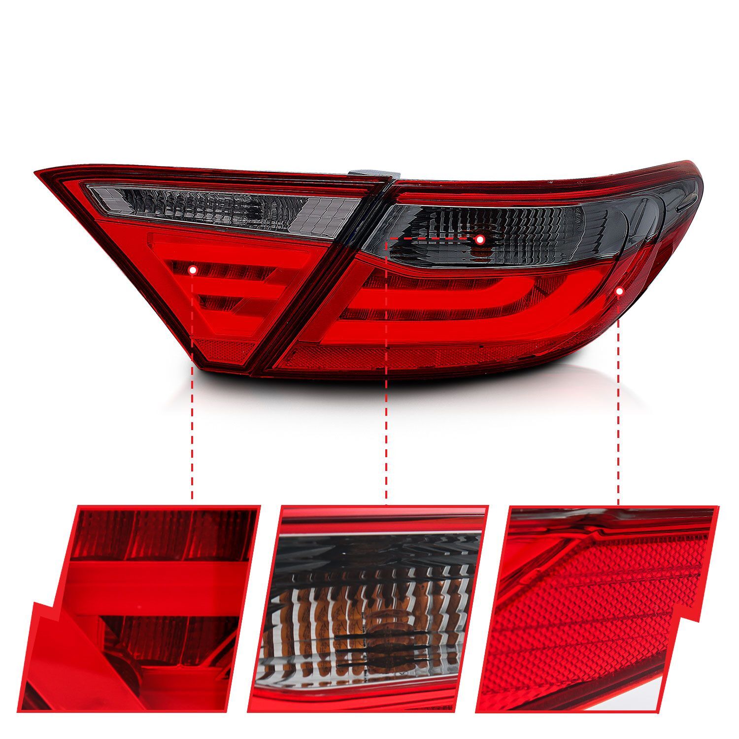 2015-2017 Toyota Camry 4DR Anzo LED Tail Lights Smoke