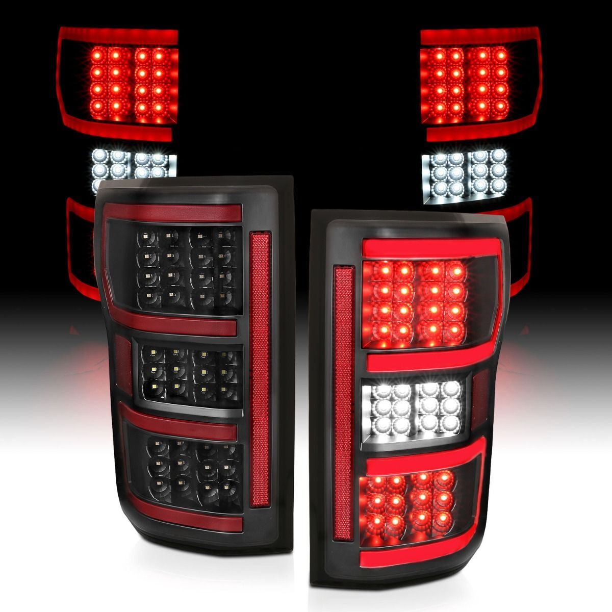 2018-2020 Ford F-150 Anzo LED Tail Lights Black