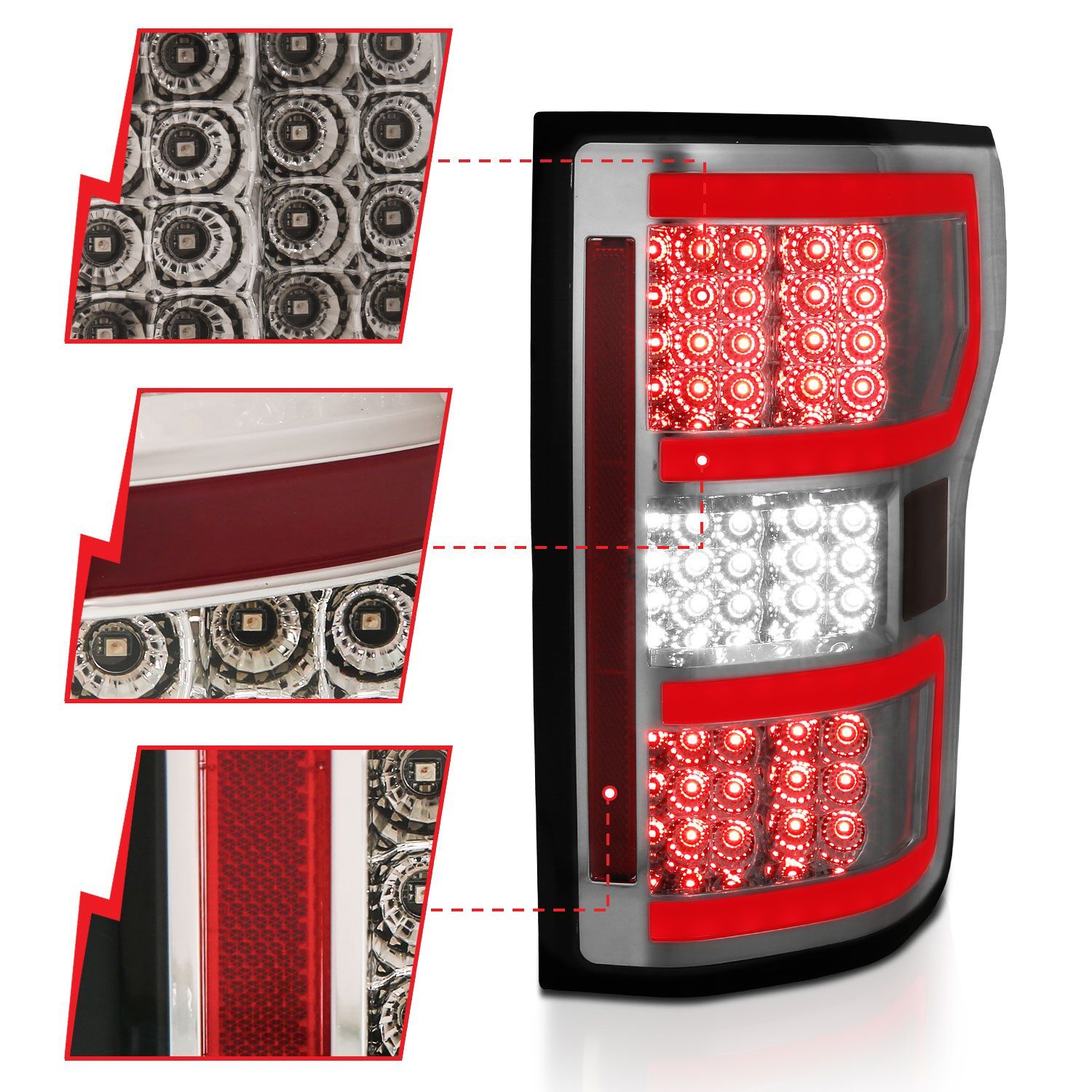 2018-2020 Ford F-150 Anzo LED Tail Lights Smoke