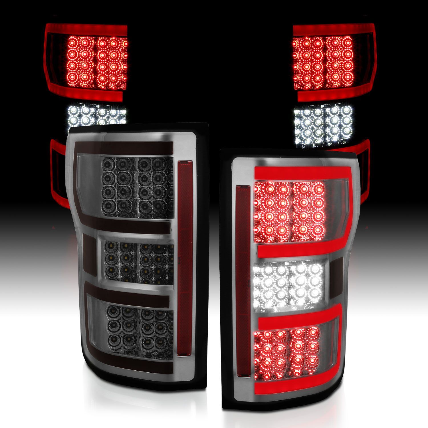 2018-2020 Ford F-150 Anzo LED Tail Lights Smoke