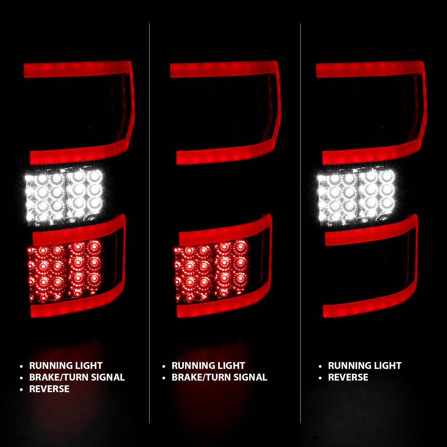 2018-2020 Ford F-150 Anzo LED Tail Lights Smoke