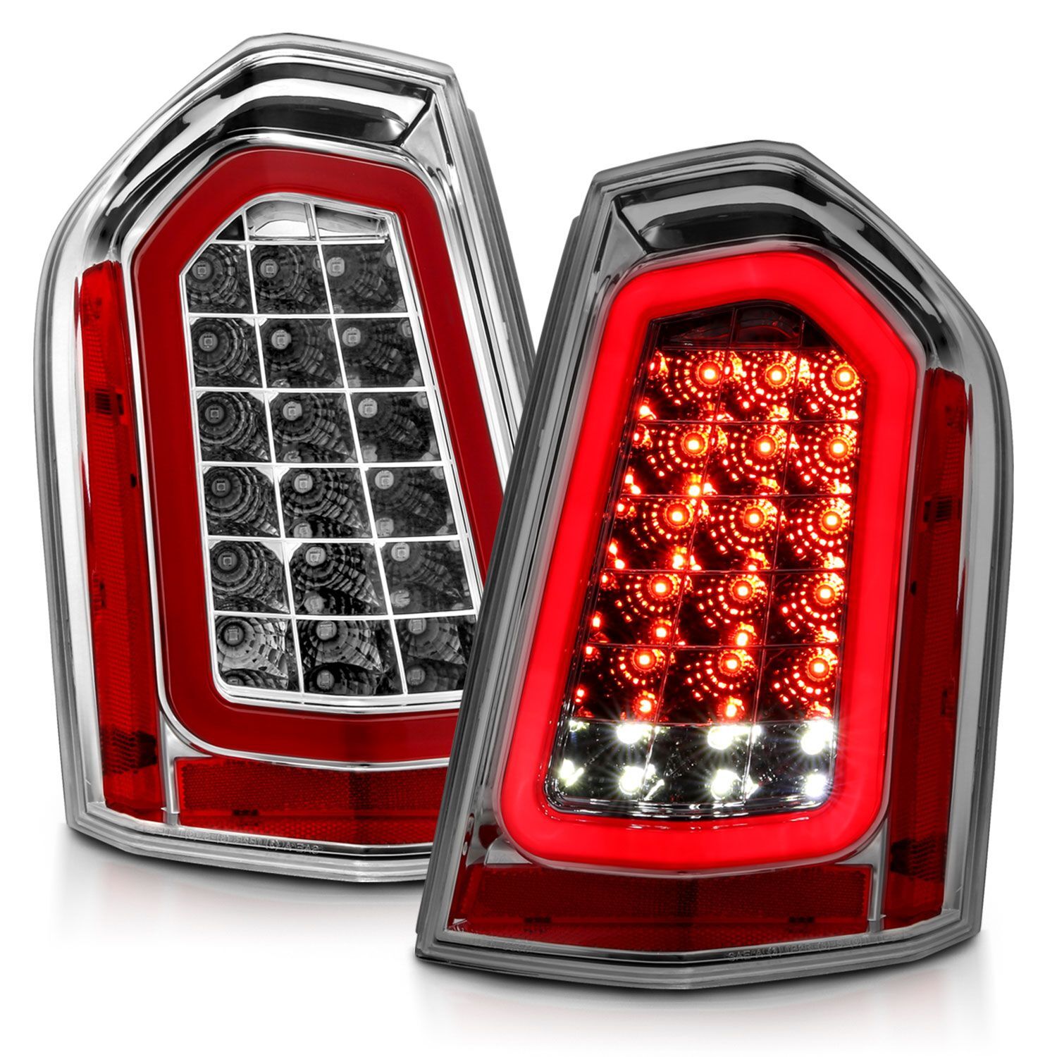 2011-2014 Chrysler 300 Anzo LED Tail Lights Chrome W/ Sequential - 321344