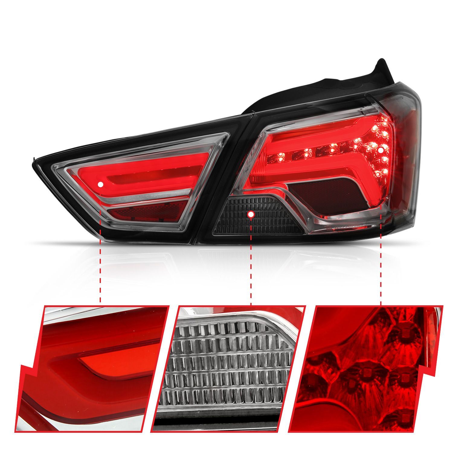 2014-2018 Chevrolet Impala Anzo LED Tail Lights Smoke